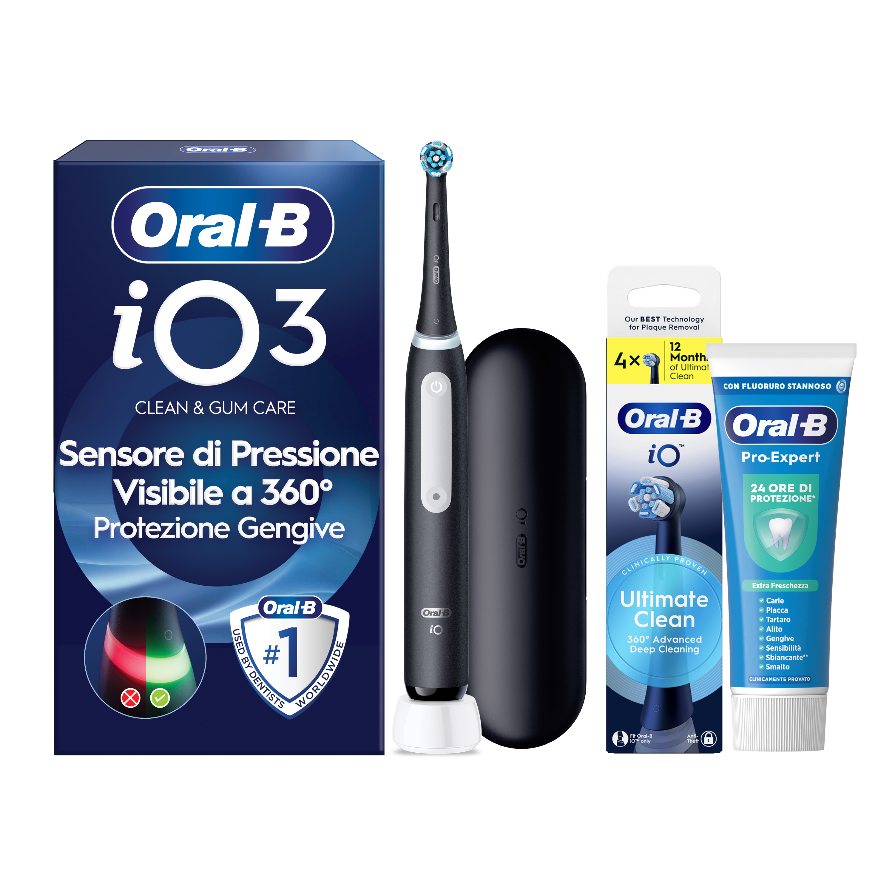Oral-B Spazzolino Elettrico iO 3 Nero - Tecnologia Avanzata - Sensore di Pressione - Immagine 8