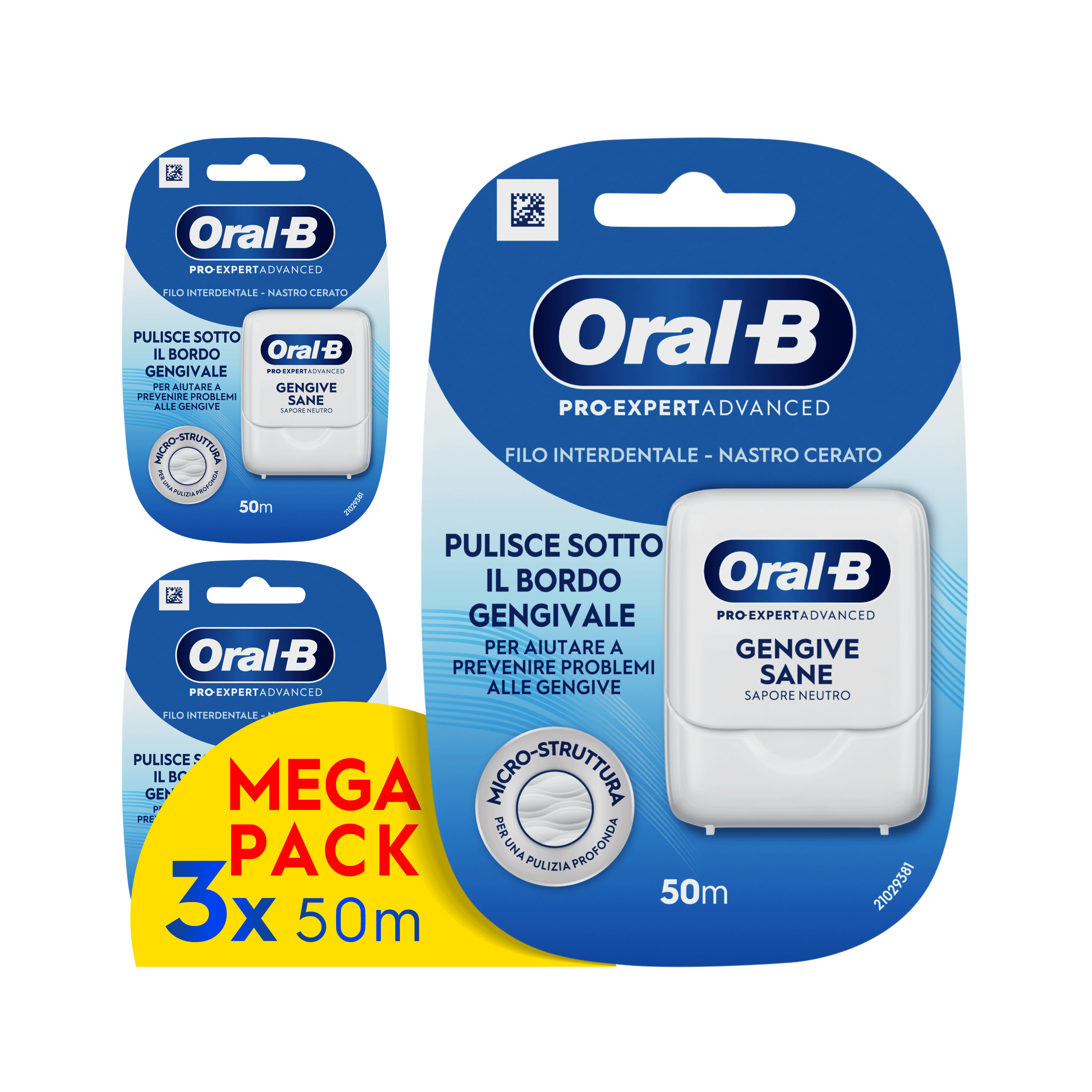 Oral-B Filo Interdentale Pro-Expert Advanced Gengive Sane (3X50mt)