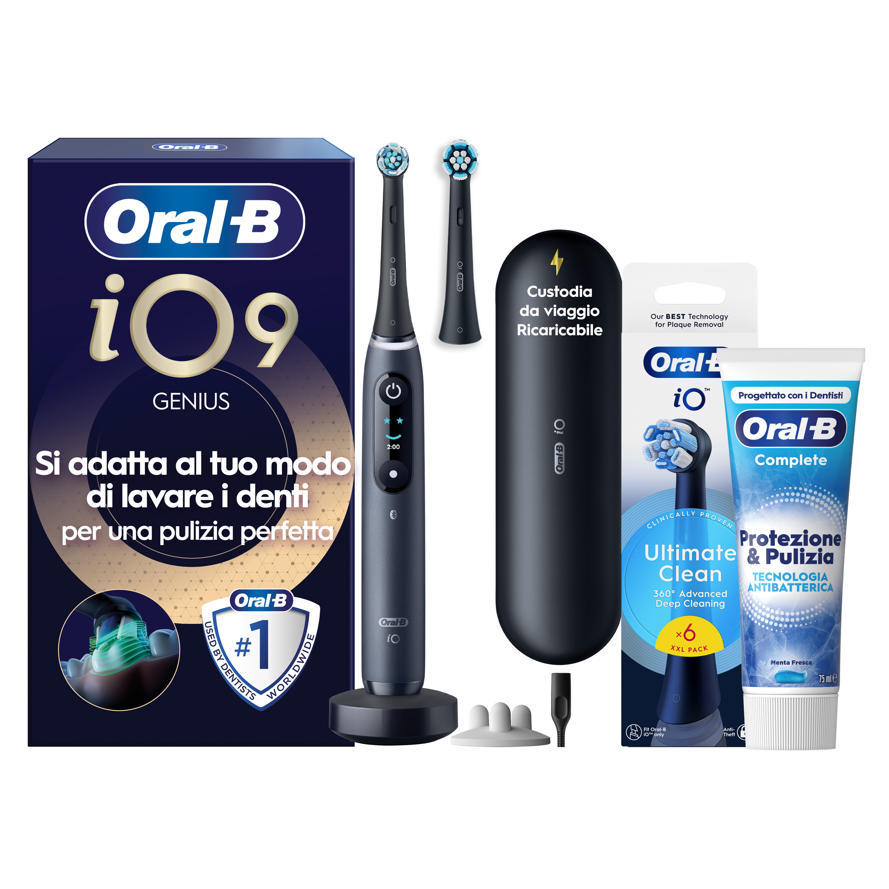 Oral-B - Procter & Gamble Io 9 Black Spazzolino Elettrico + 2 Refill - Immagine 41