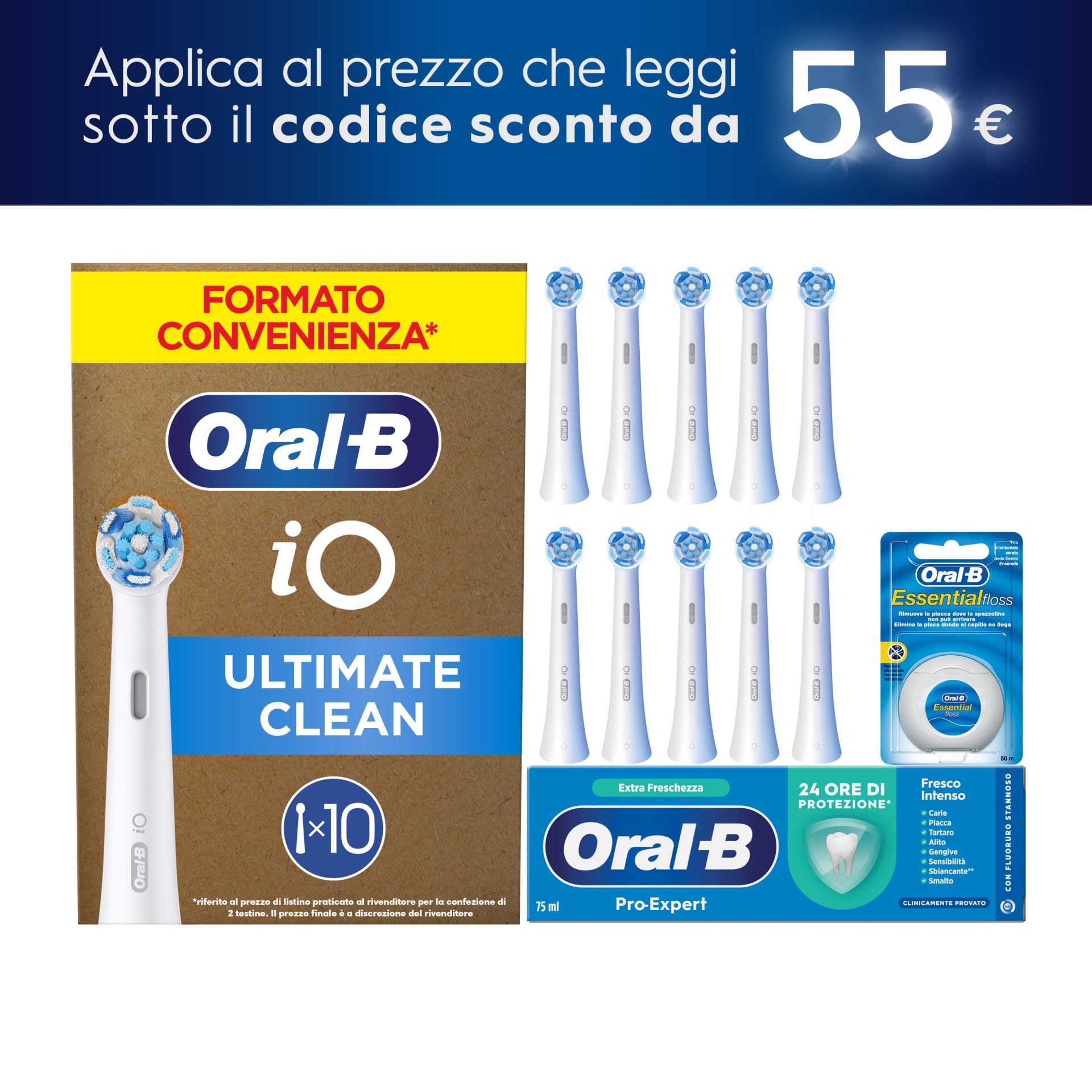 Oral-B Testine di Ricambio iO Ultimate Clean Bianche, Confezione da 8 - Immagine 12