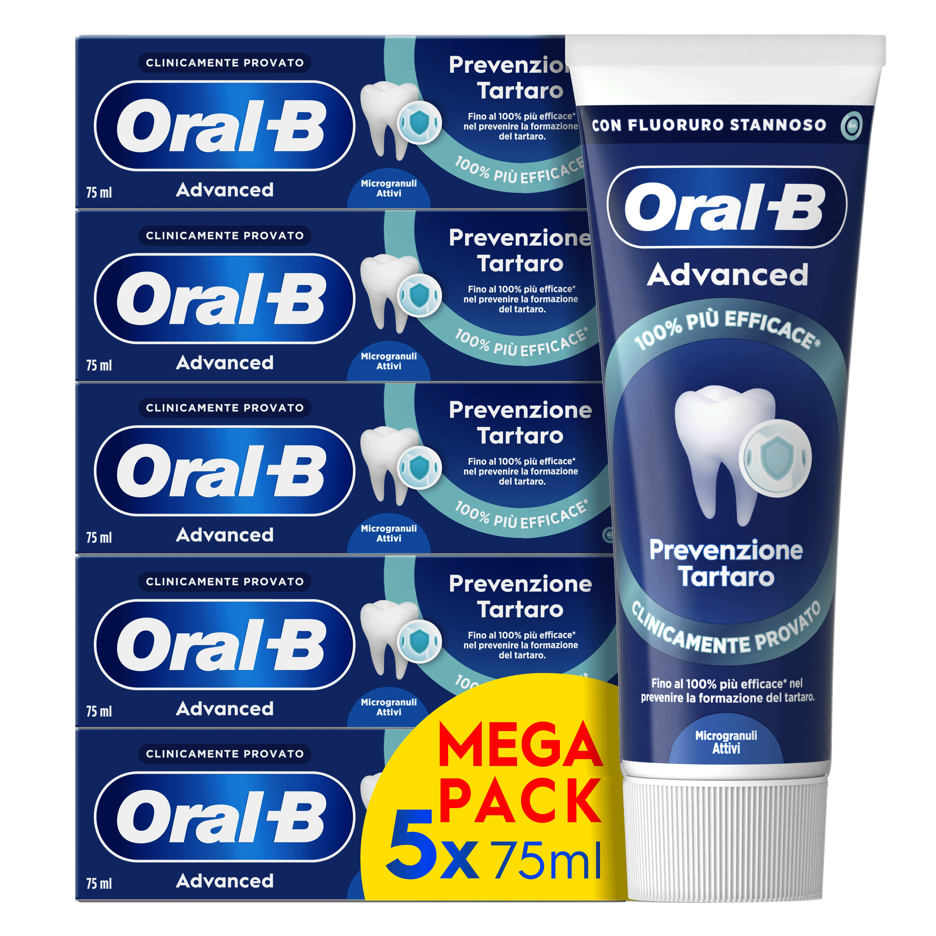 Oral-B Dentifricio Oral-B Advanced Prevenzione Tartaro (5X75ml)