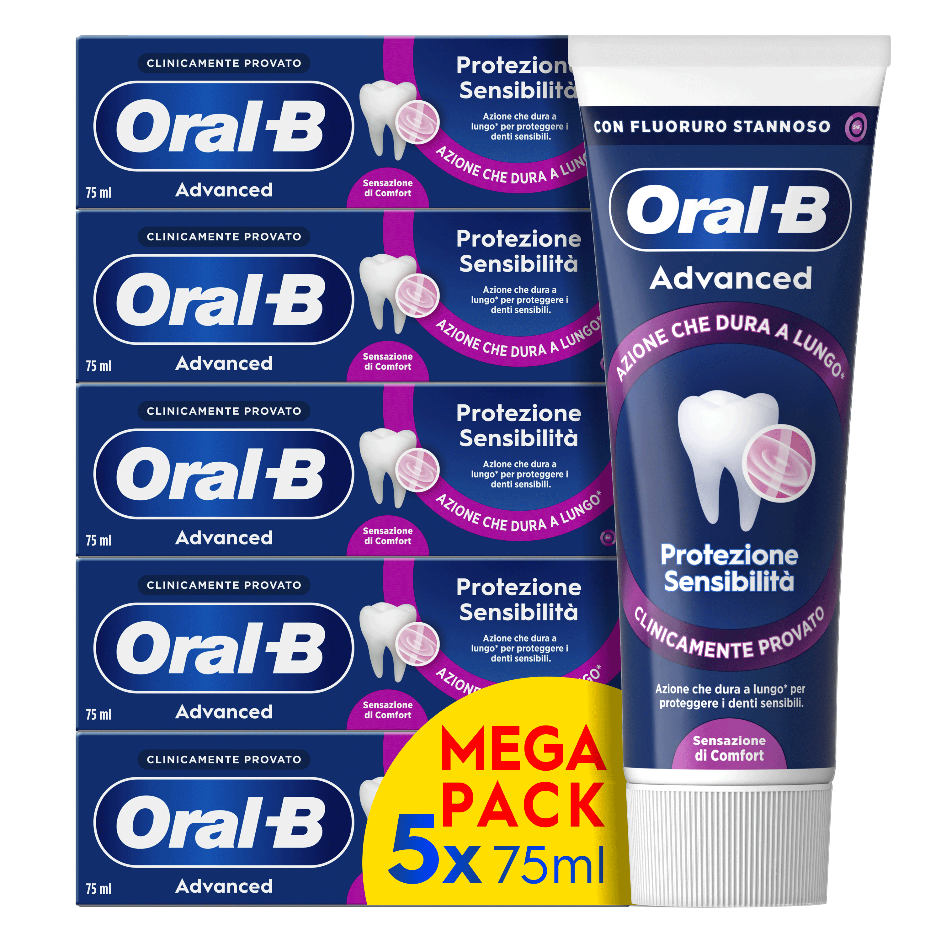 Oral-B Dentifricio Advanced Protezione Sensibilità (5X75ml)