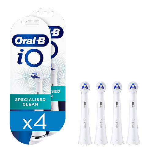 Oral-B Testine Di Ricambio iO Specialised Clean, Confezione Da 4 Pezzi