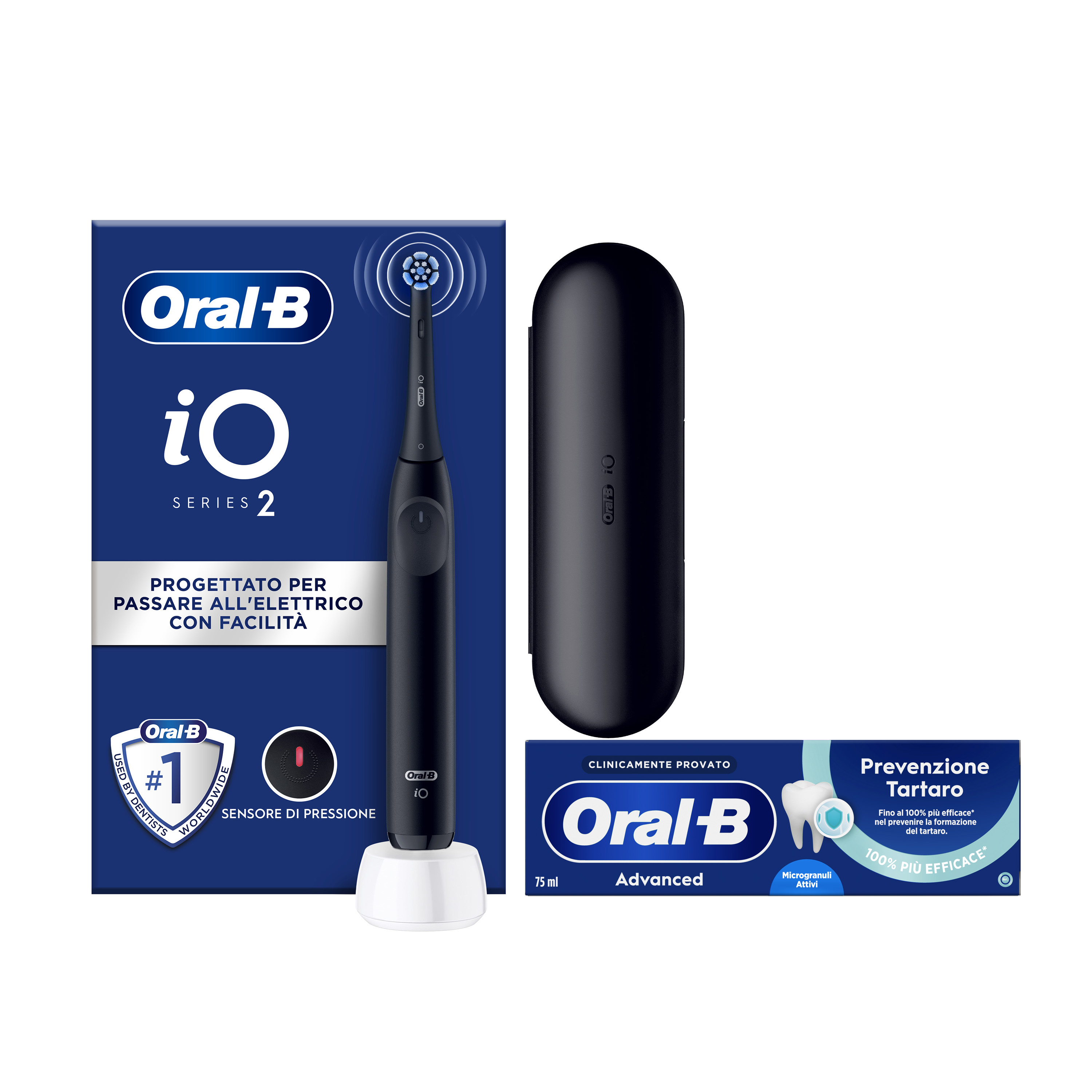 Oral-B iO 2 Spazzolino Elettrico Nero con 1 Testina e Custodia da Viaggio, 3 Modalità di Pulizia e Dentifricio Advanced Rigenera Smalto - Immagine 19
