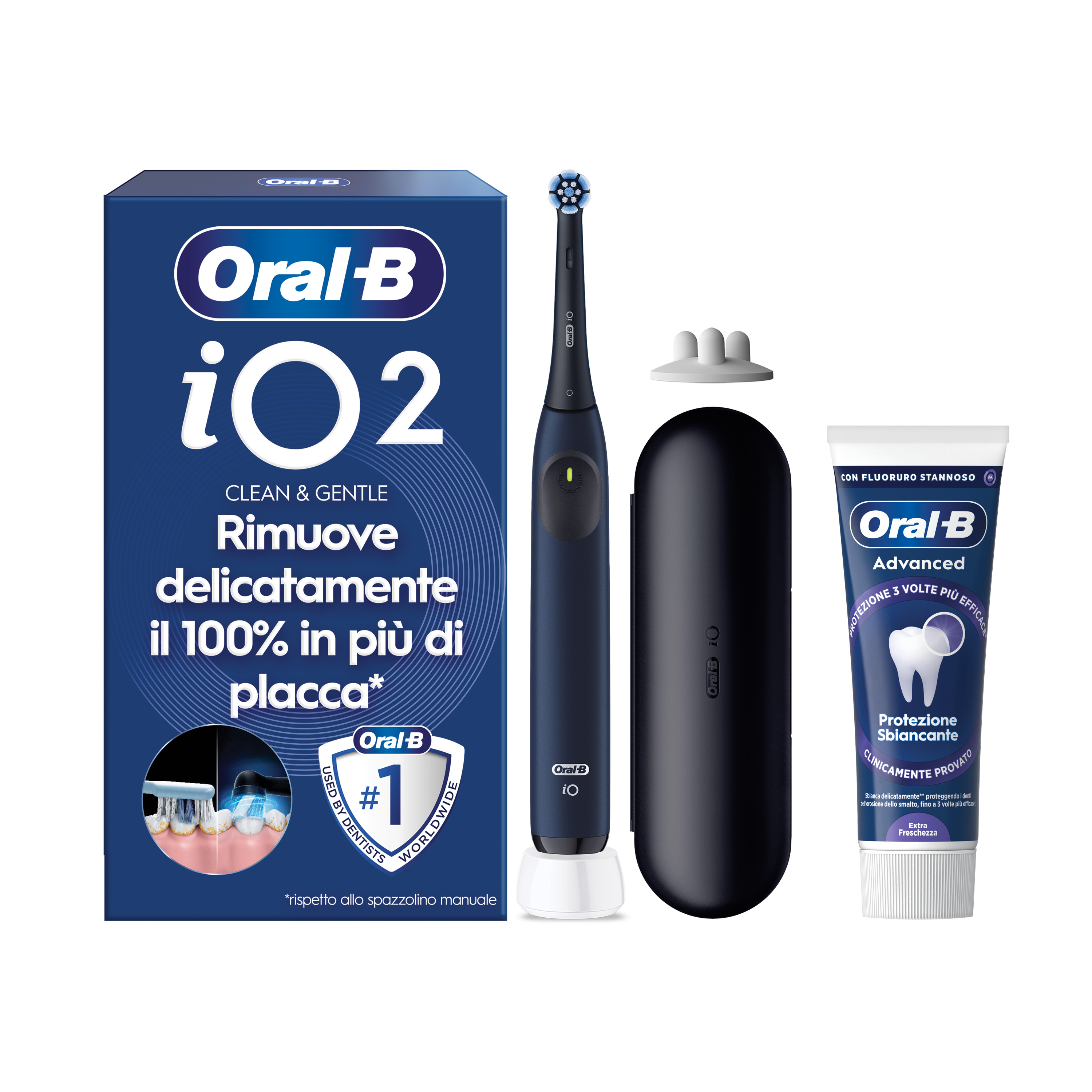 Oral-B iO 2 Spazzolino Elettrico Nero con 1 Testina e Custodia da Viaggio, 3 Modalità di Pulizia e Dentifricio Advanced Rigenera Smalto - Immagine 17