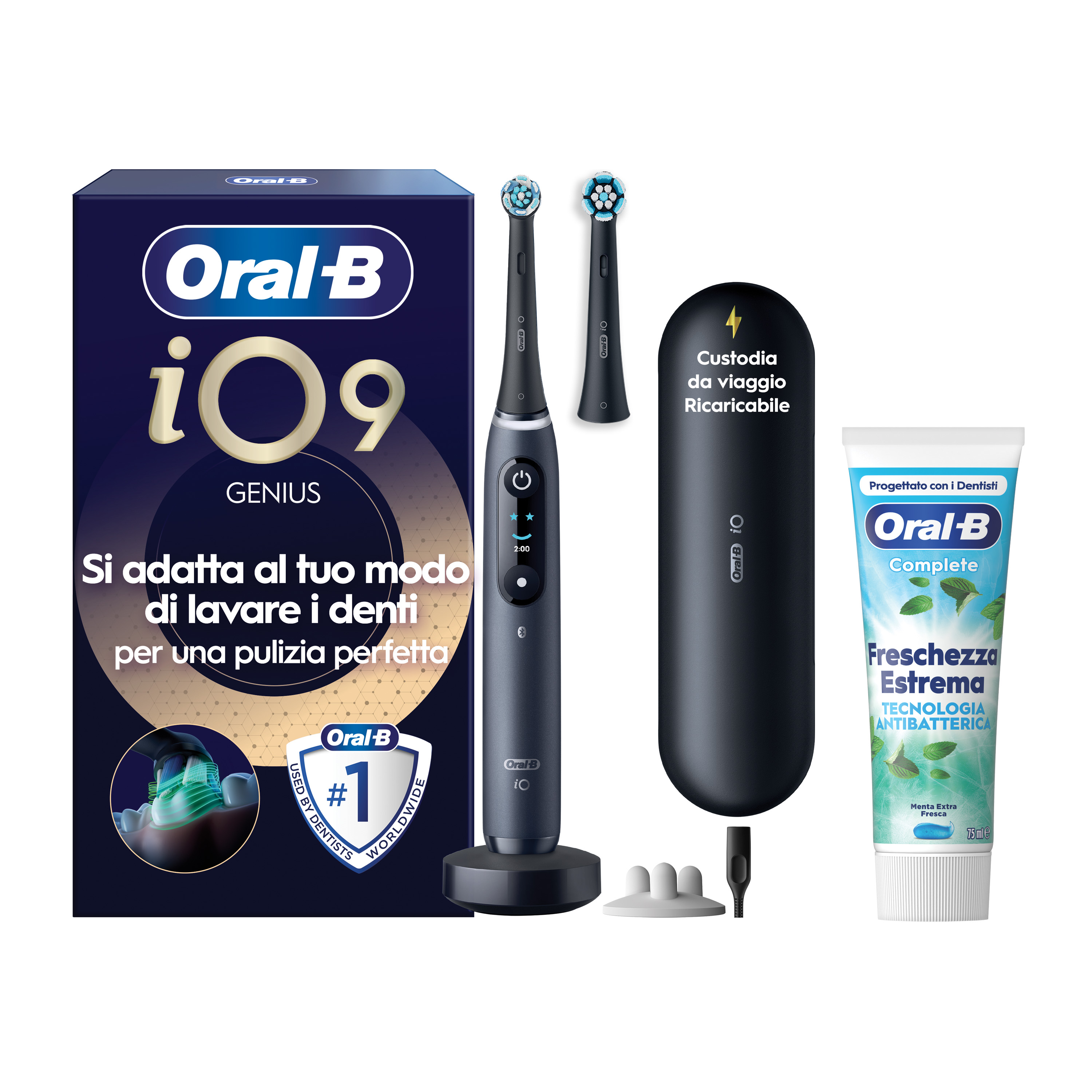 Oral-B - Procter & Gamble Io 9 Black Spazzolino Elettrico + 2 Refill - Immagine 17