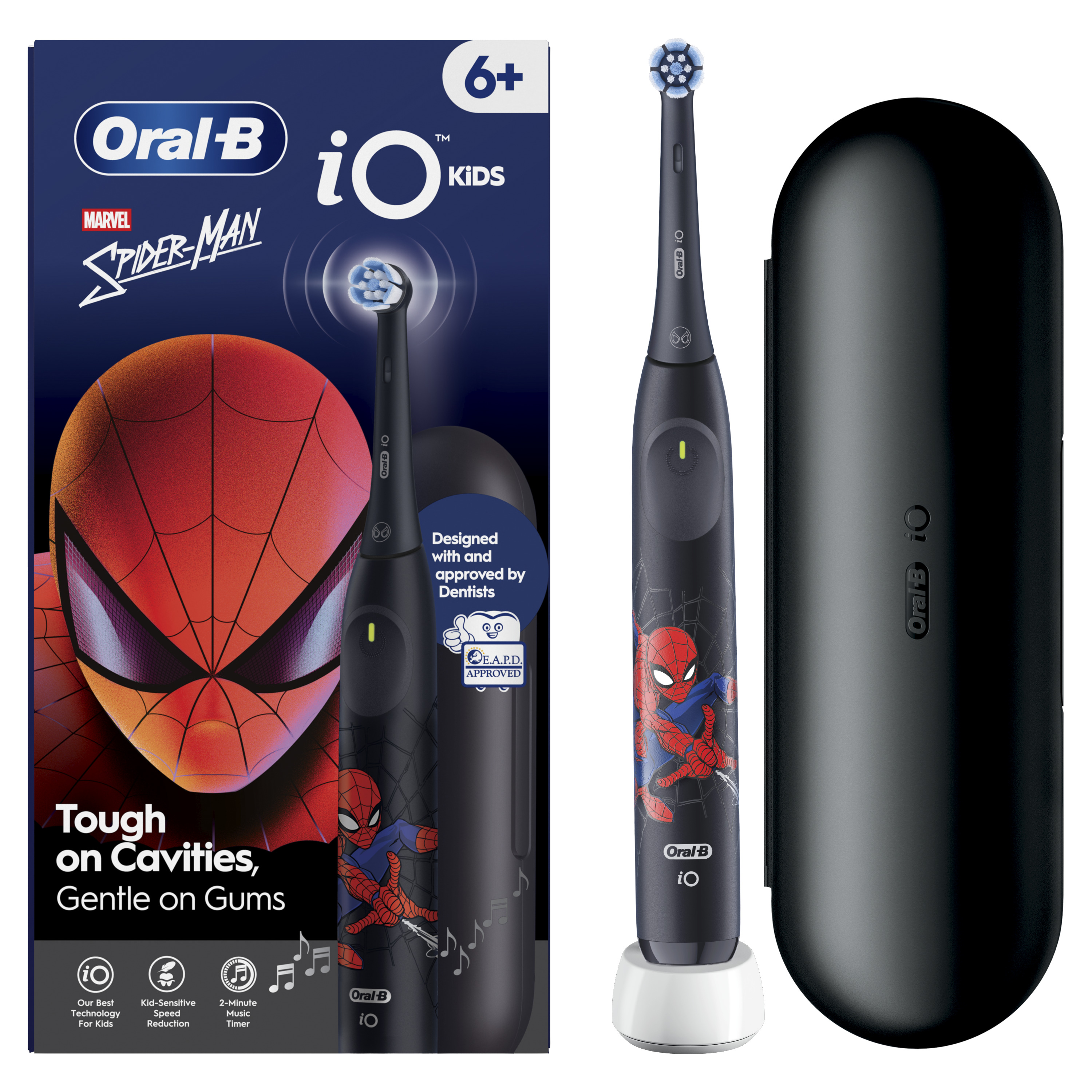 Oral-B Spazzolino Elettrico iO Kids Spiderman Disney, 1 Testina, 1 Custodia Da Viaggio