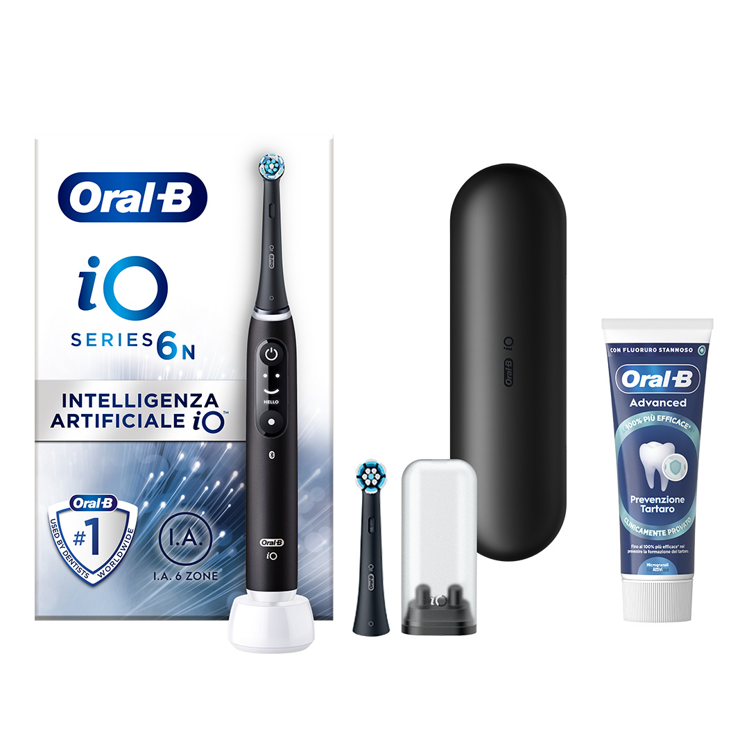 OB PW iO6 BLACK + Dentifricio Oral B