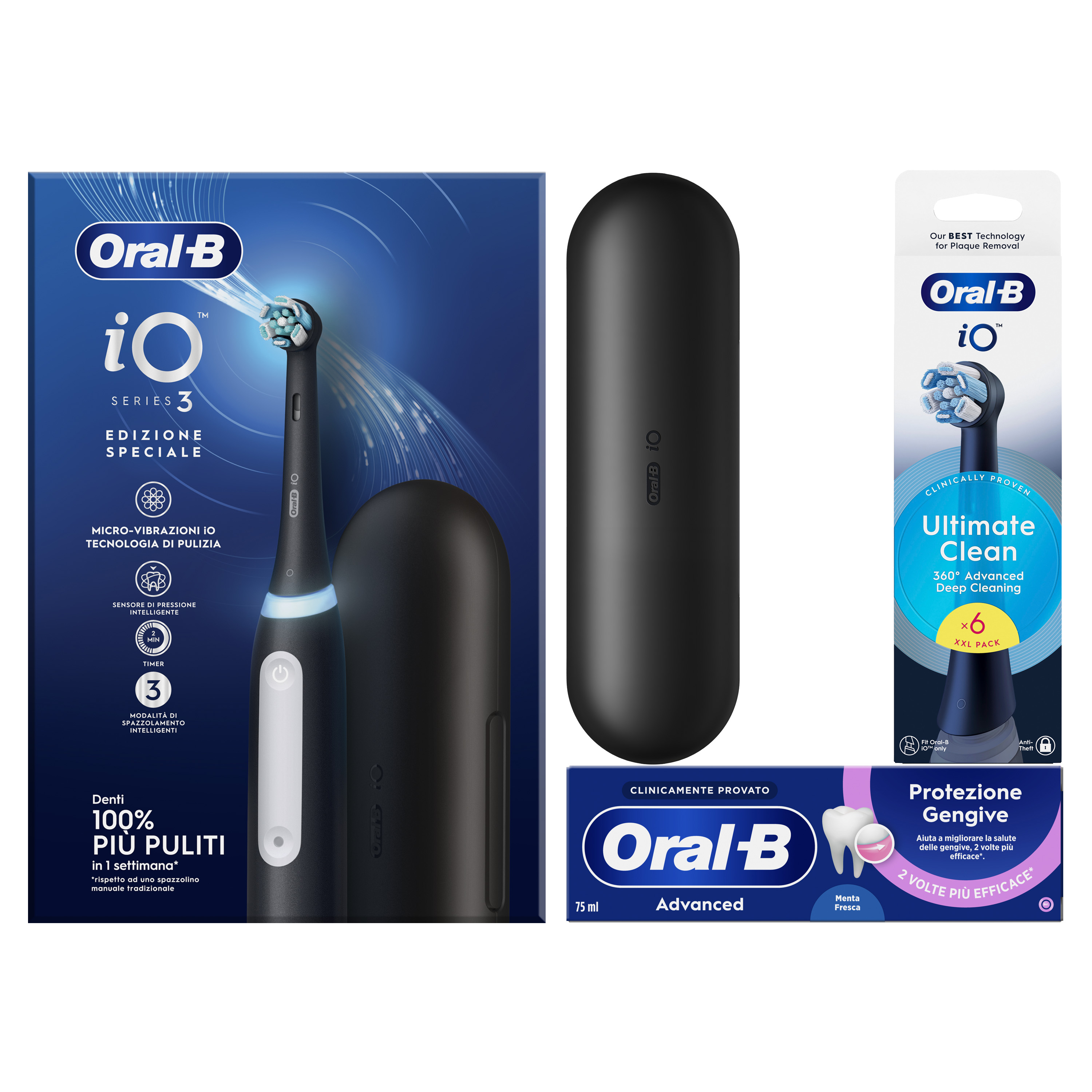 Oral-B Spazzolino Elettrico iO 3 Nero - Tecnologia Avanzata - Sensore di Pressione - Immagine 18