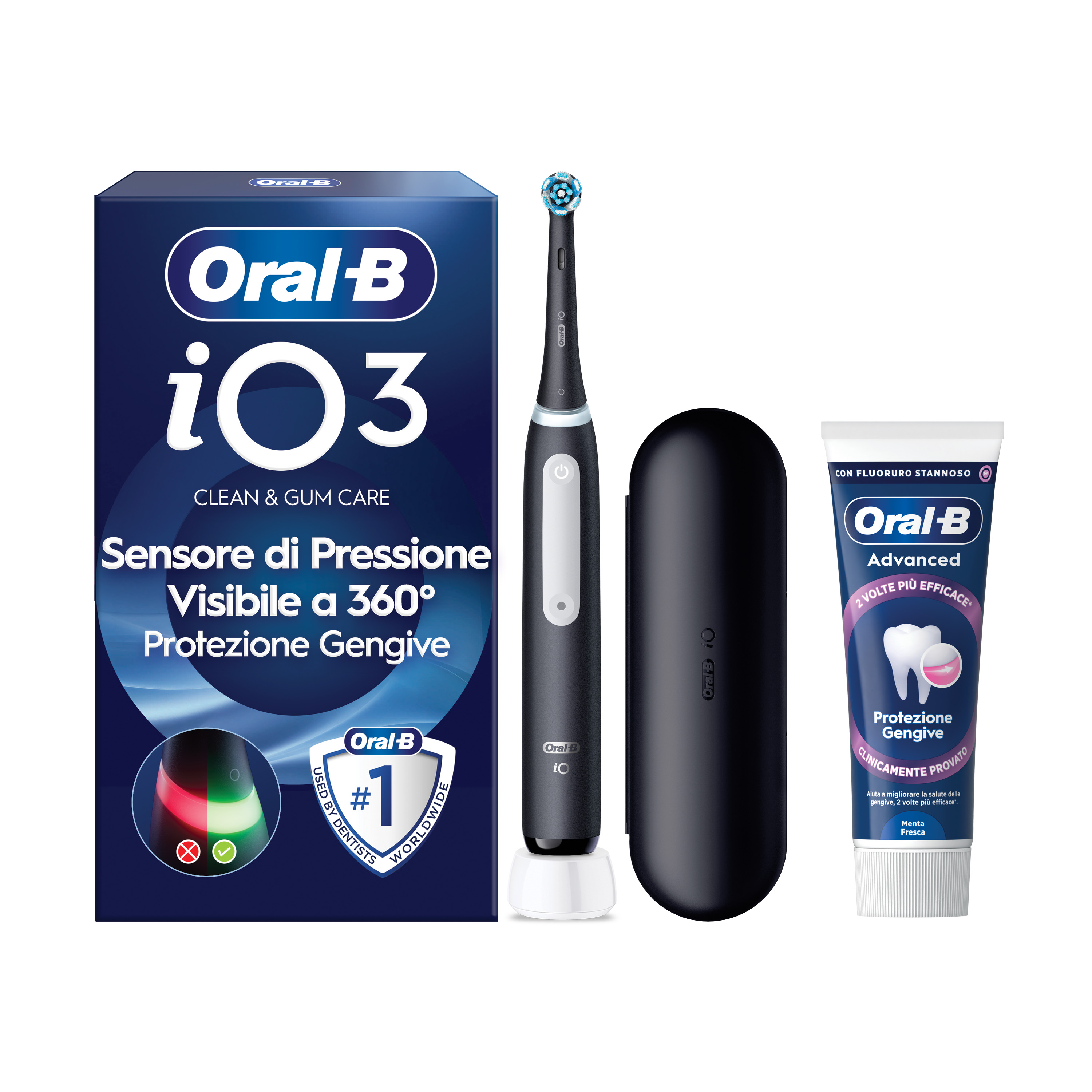 Oral-B Spazzolino Elettrico iO 3 Nero - Tecnologia Avanzata - Sensore di Pressione - Immagine 5