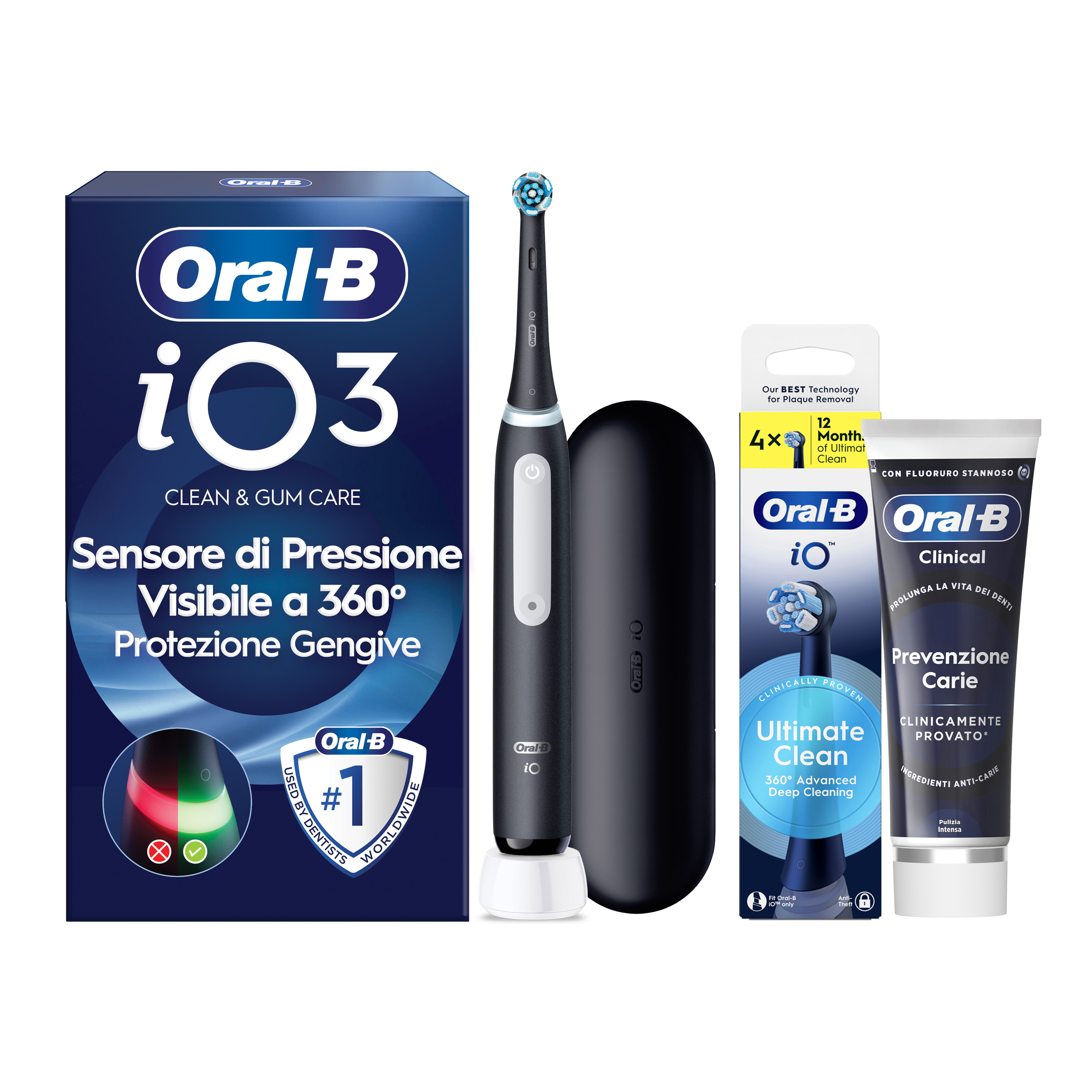 Oral-B Spazzolino Elettrico iO 3 Nero - Tecnologia Avanzata - Sensore di Pressione - Immagine 25