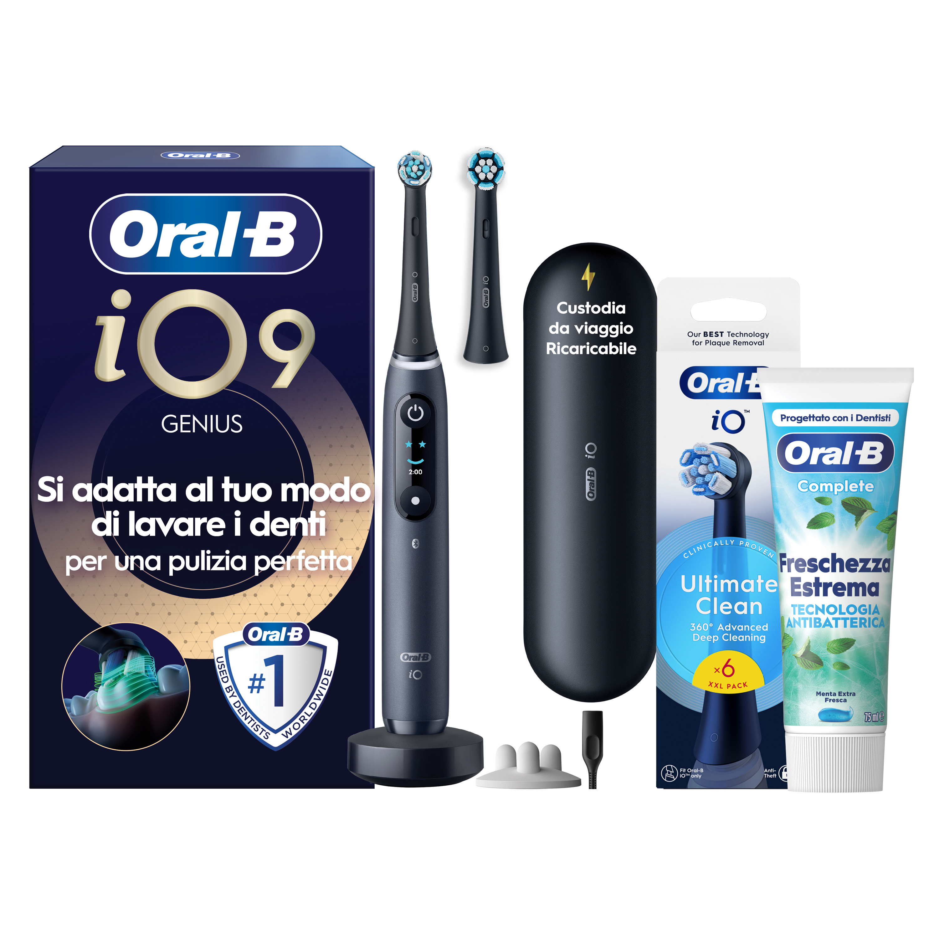 Oral-B - Procter & Gamble Io 9 Black Spazzolino Elettrico + 2 Refill - Immagine 24