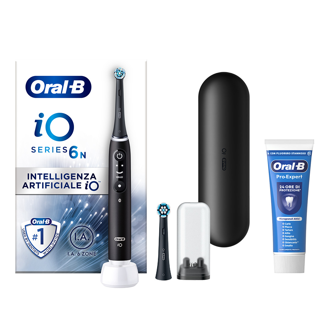 OB PW iO6 BLACK + Dentifricio Oral B