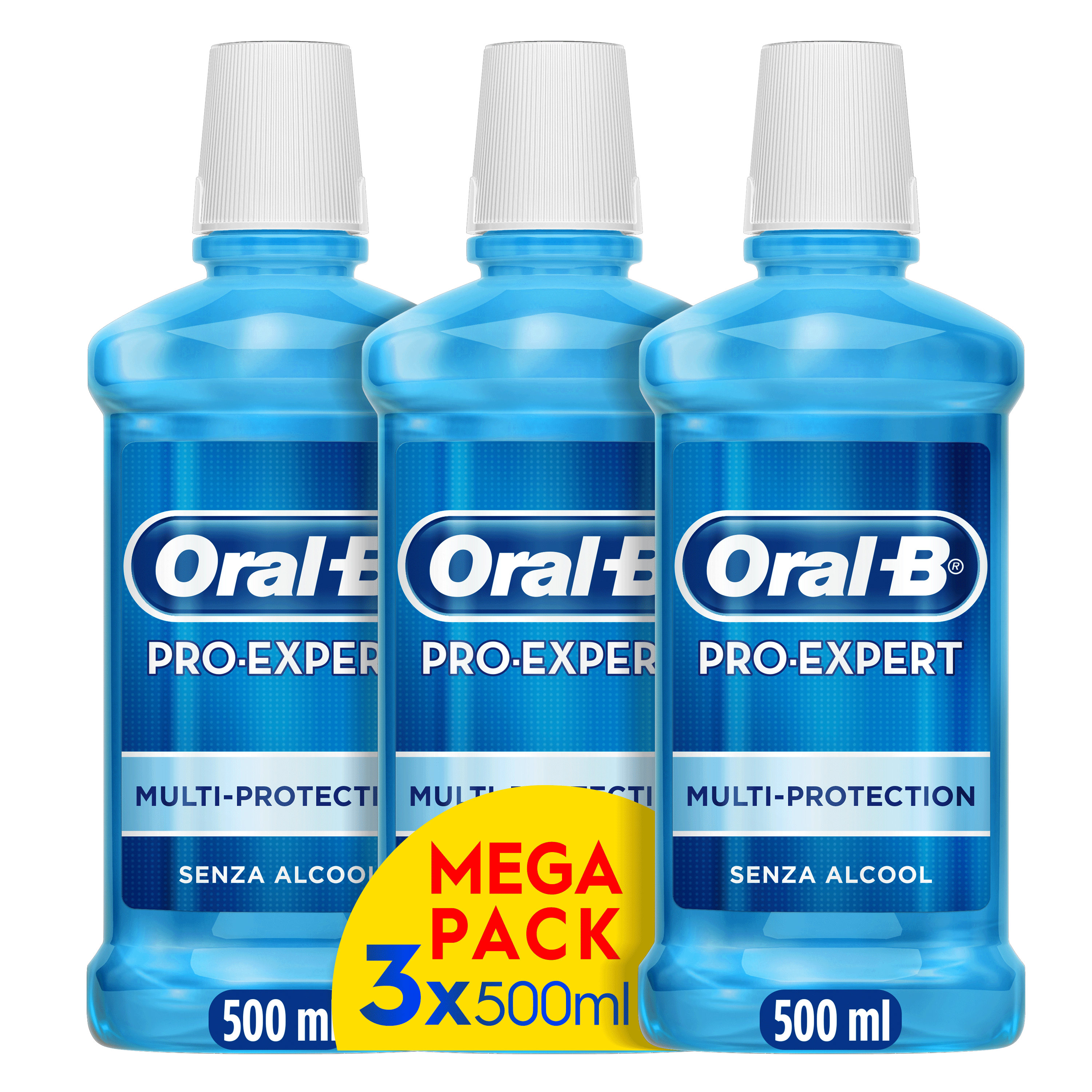 Oral-B Collutorio Pro-Expert Multi Protezione senza Alcol (3X500ml)