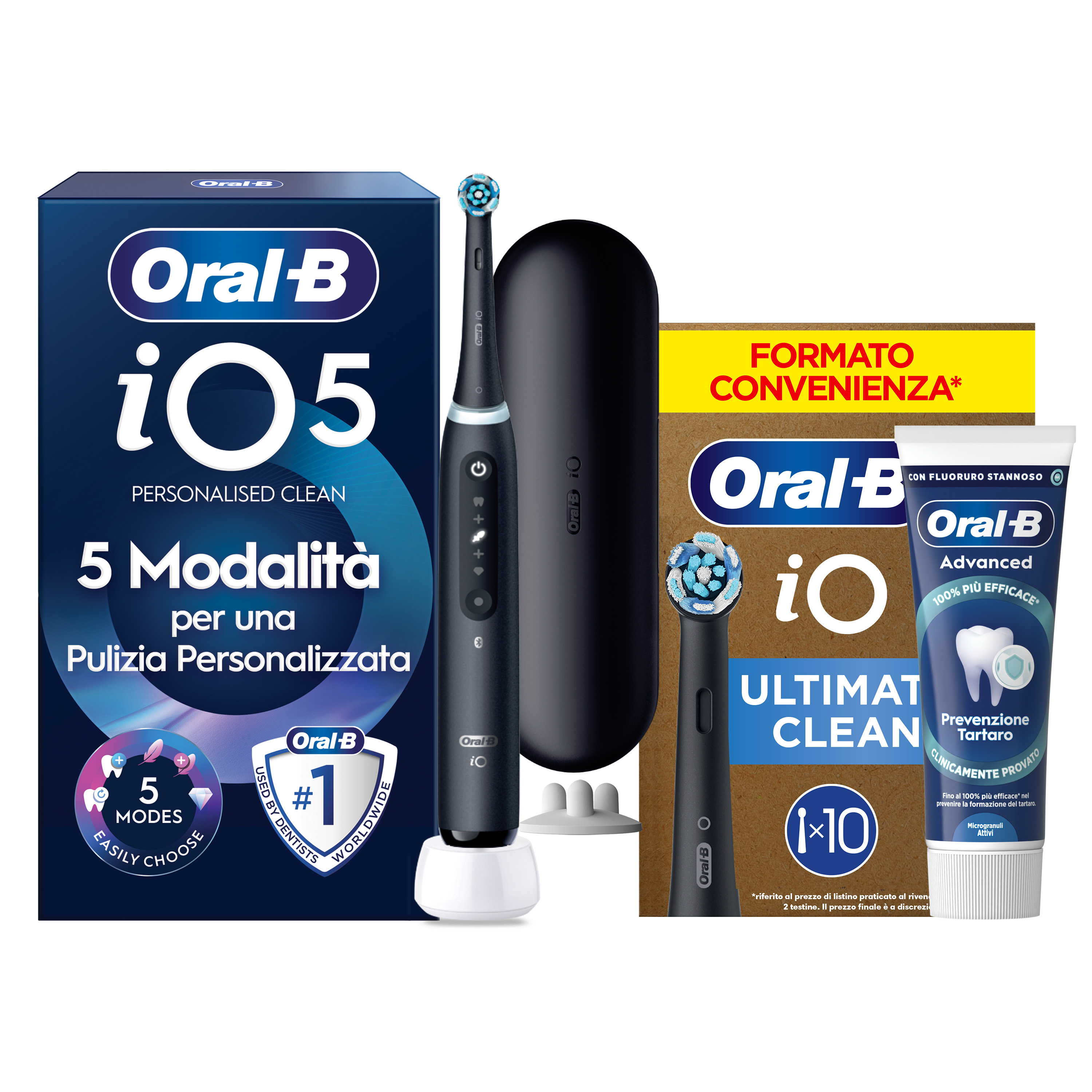 Oral-B iO 5 Spazzolino Elettrico Nero con 3 Testine Ultimate Clean e Custodia da Viaggio, 5 Modalità di Pulizia e Dentifricio Anti-Tartaro - Immagine 35