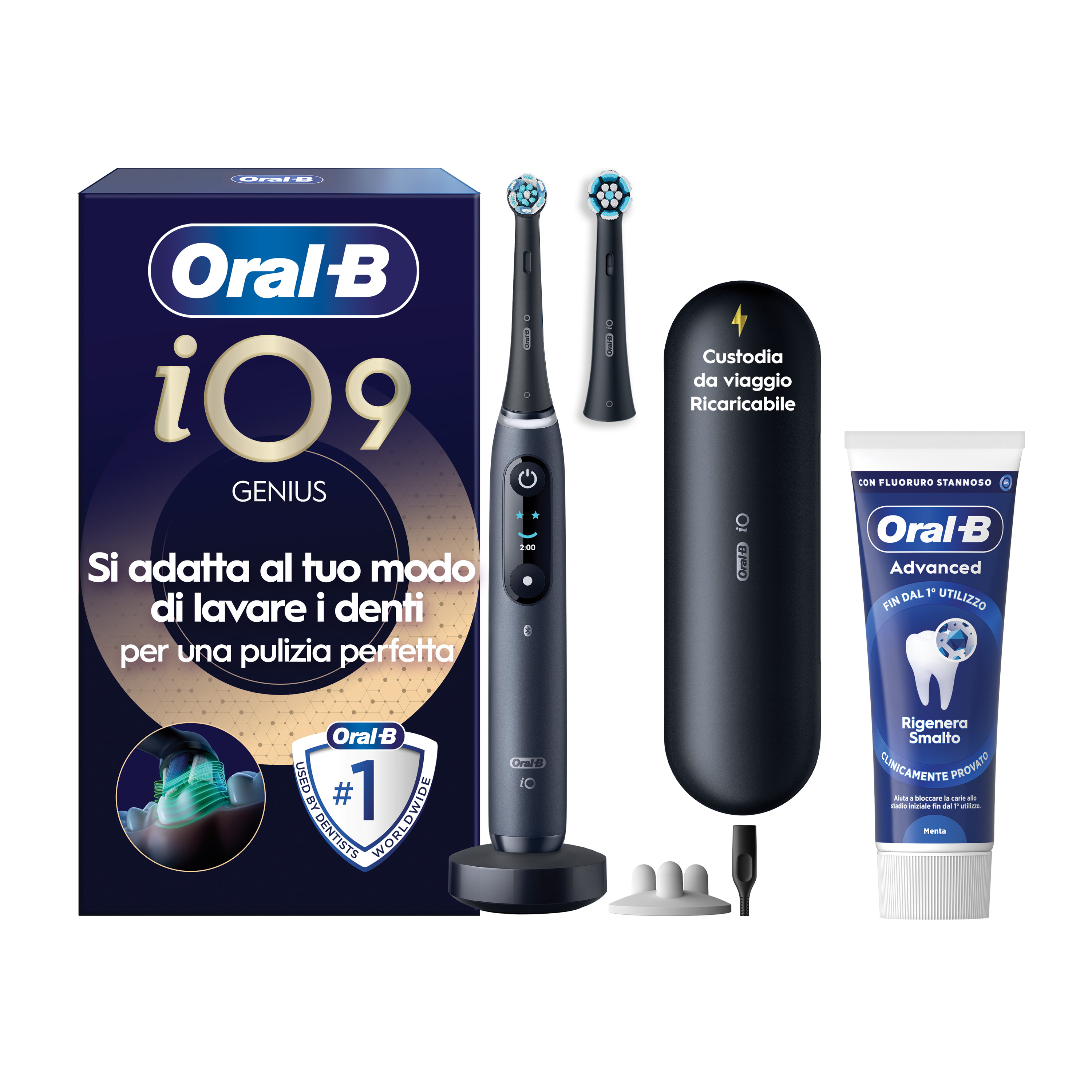 Oral-B - Procter & Gamble Io 9 Black Spazzolino Elettrico + 2 Refill - Immagine 19