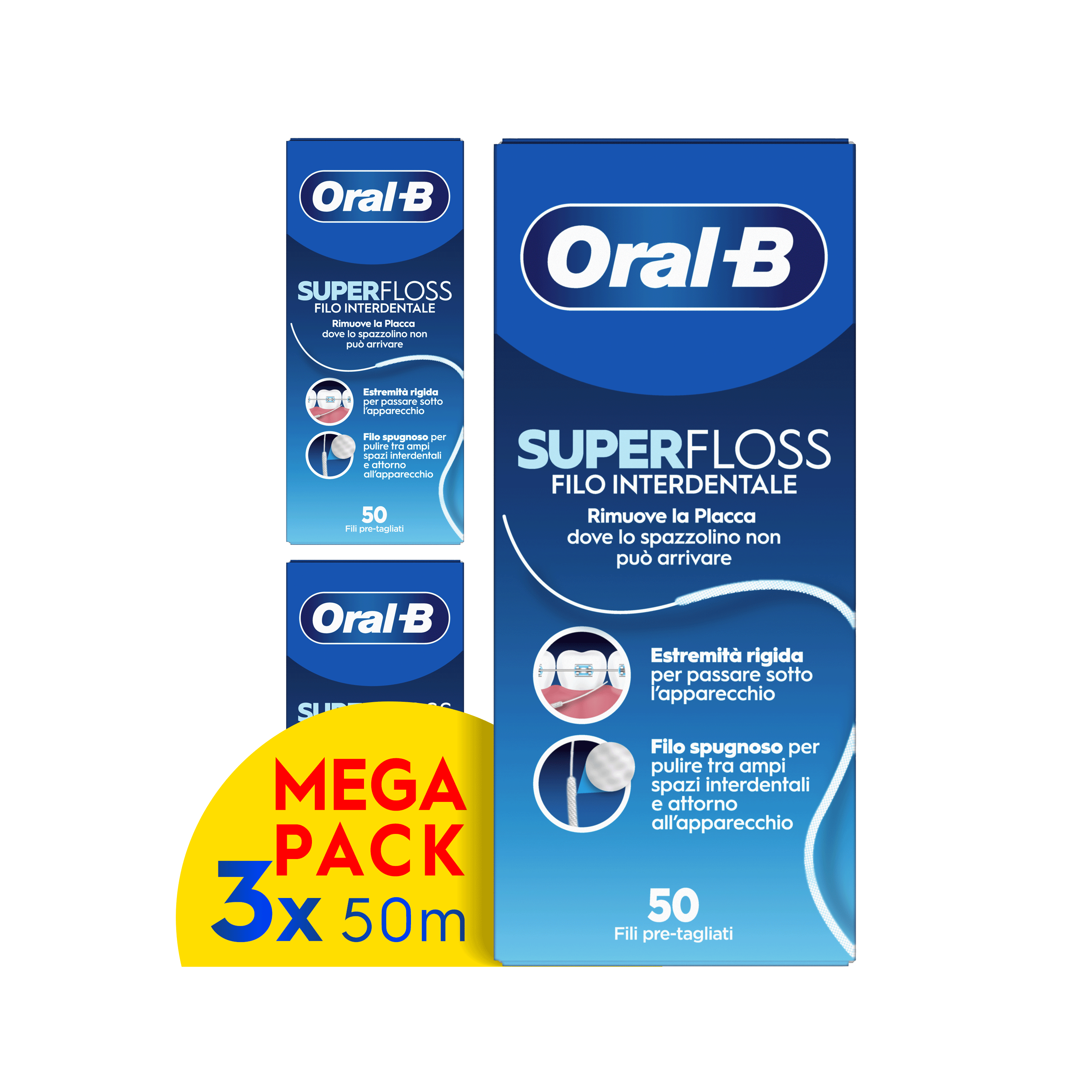 Oral-B Filo Interdentale SuperFloss (3X50mt)