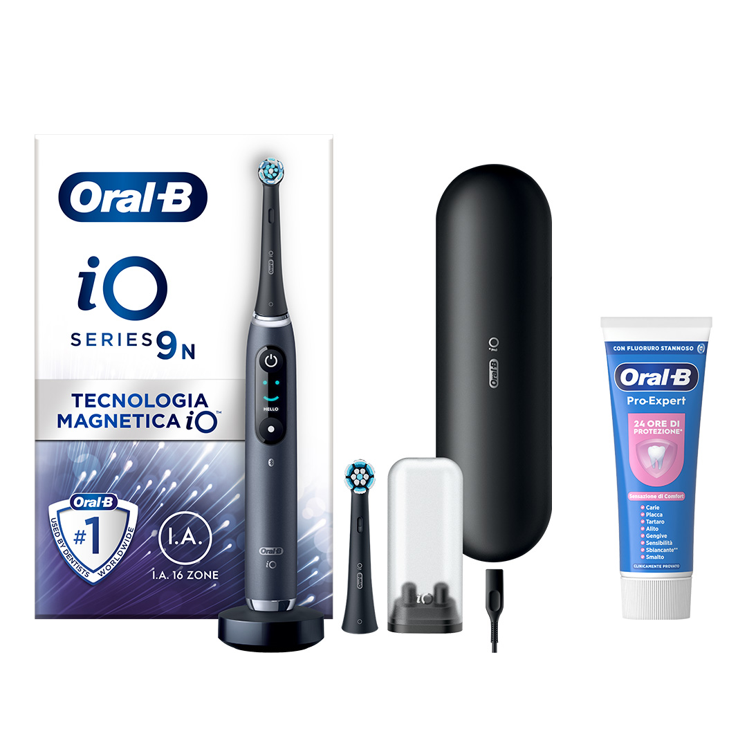 OB PW iO9 BLACK + Dentifricio Oral B