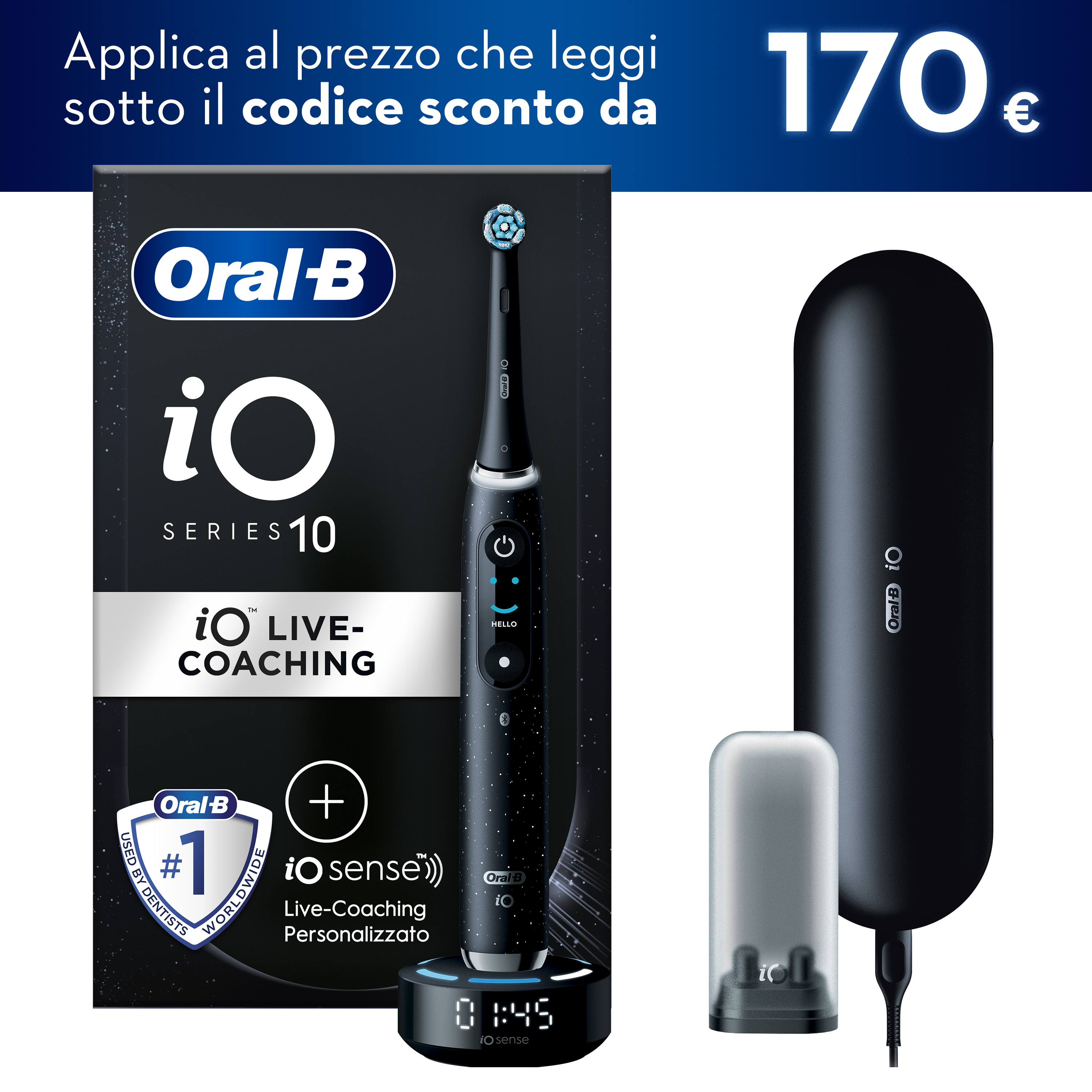 Oral-B Spazzolino Elettrico IO 9 Nero Giftpack Special Edition, 3 - Foto 7