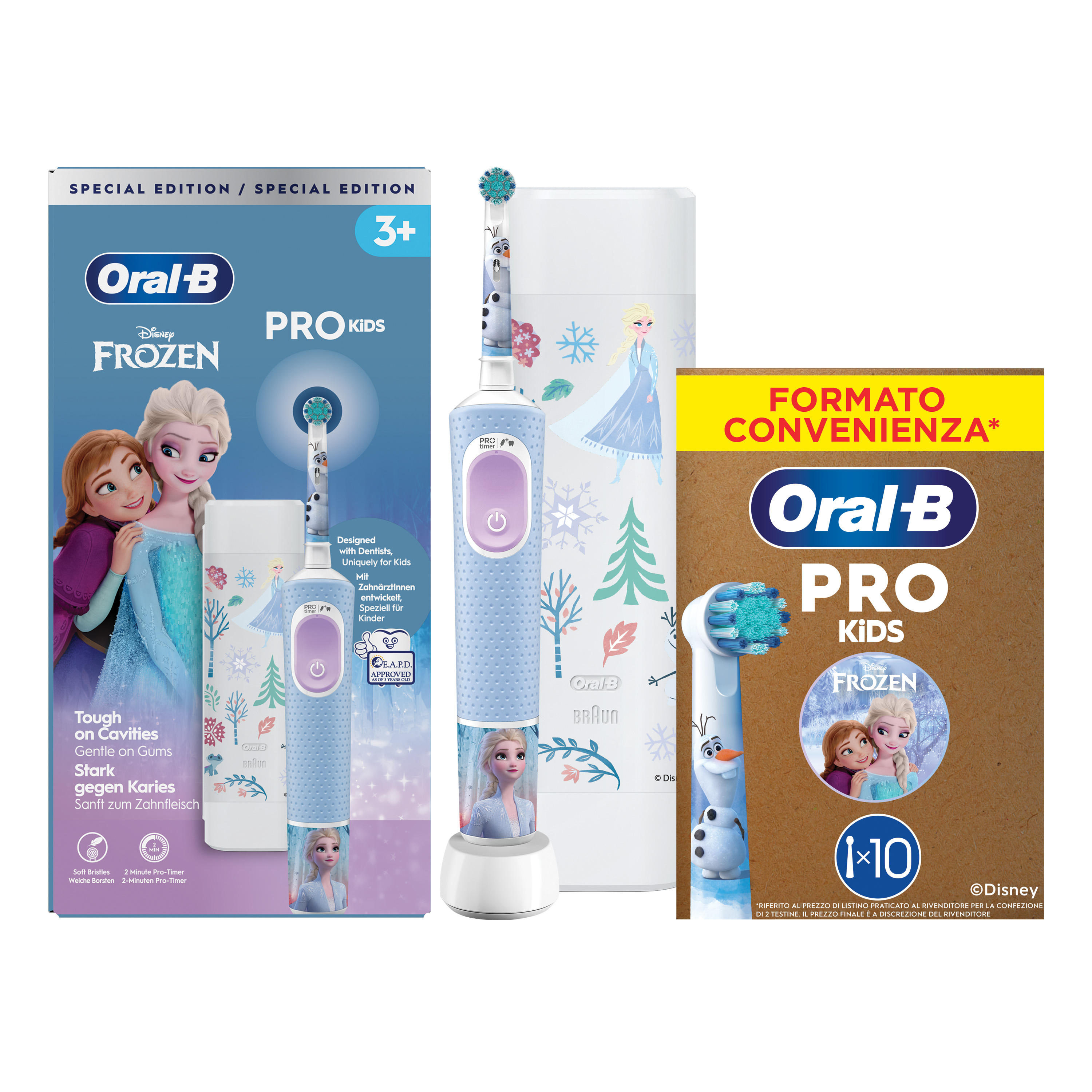 Oral-B Vitality Pro Frozen Spazzolino Elettrico per Bambini Rotante-Oscillante Nero/Grigio - Immagine 10