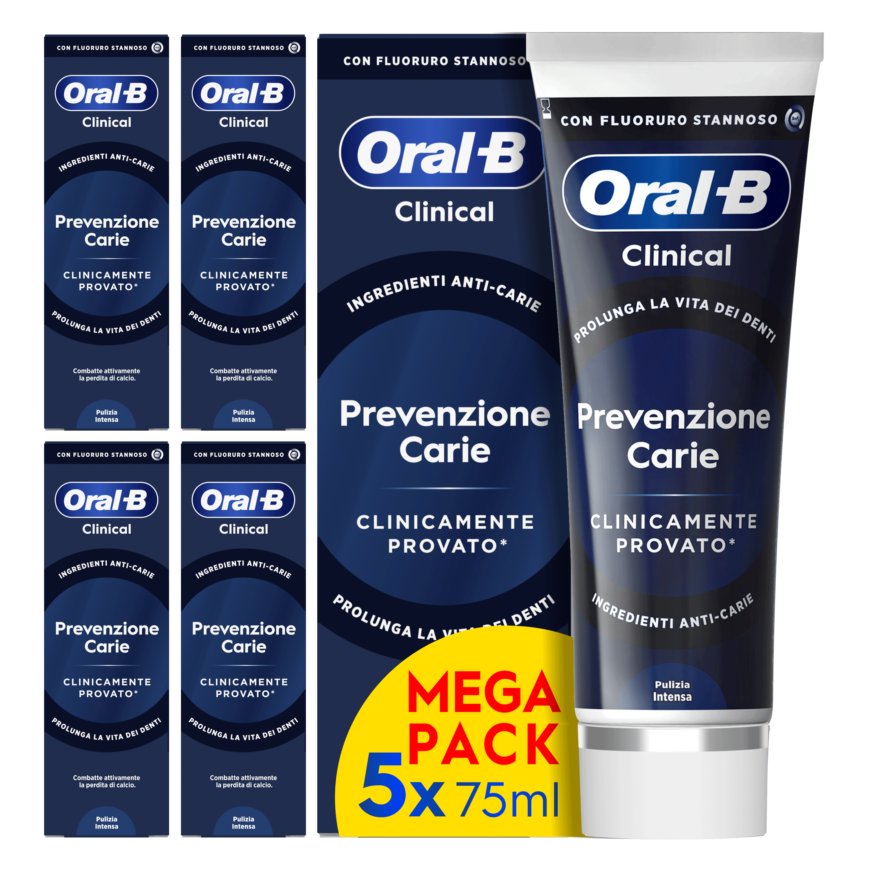 Oral-B Clinical Dentifricio Prevenzione Carie Pulizia Intensa 75 ml - - - Immagine 12