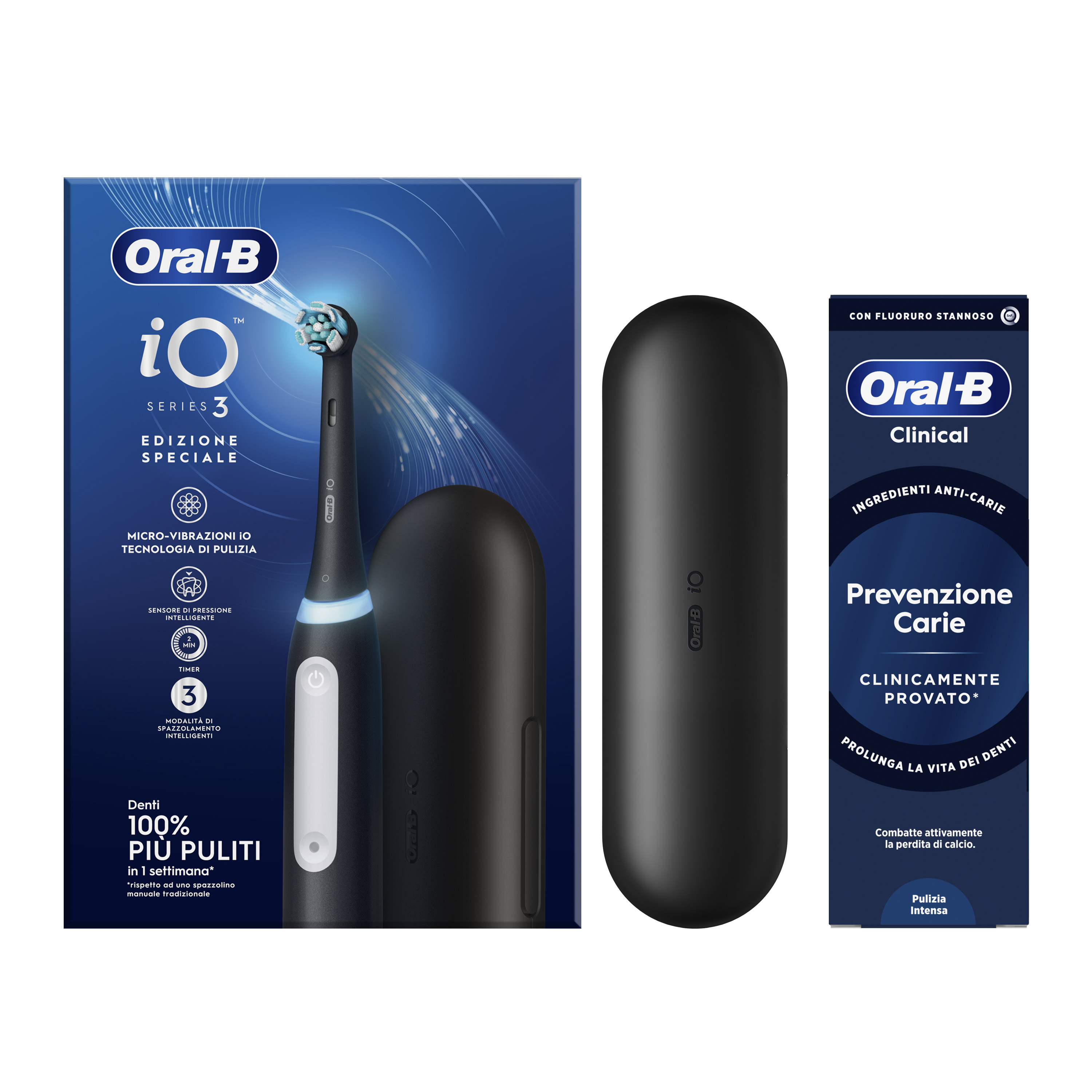 Oral-B Spazzolino Elettrico iO 3 Nero - Tecnologia Avanzata - Sensore di Pressione - Immagine 24