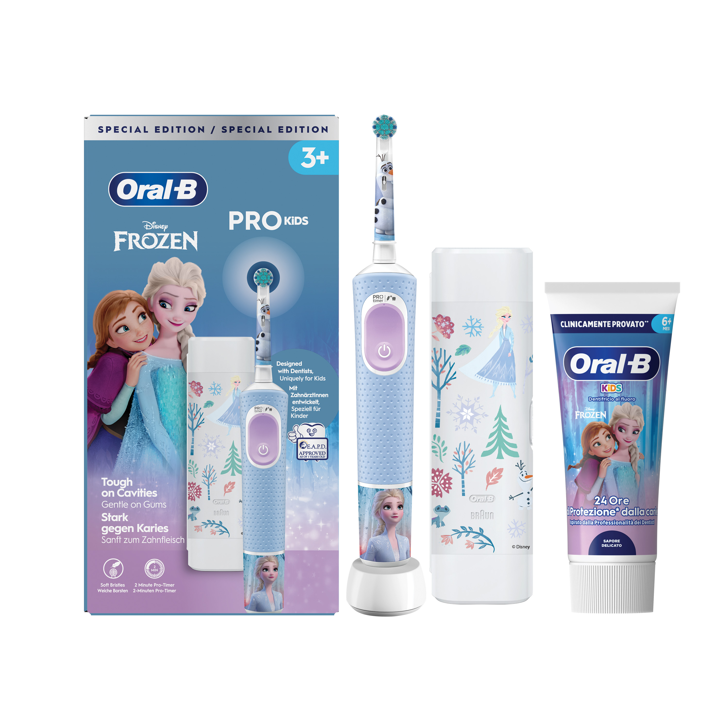 Oral-B Vitality Pro Frozen Spazzolino Elettrico per Bambini Rotante-Oscillante Nero/Grigio - Immagine 5
