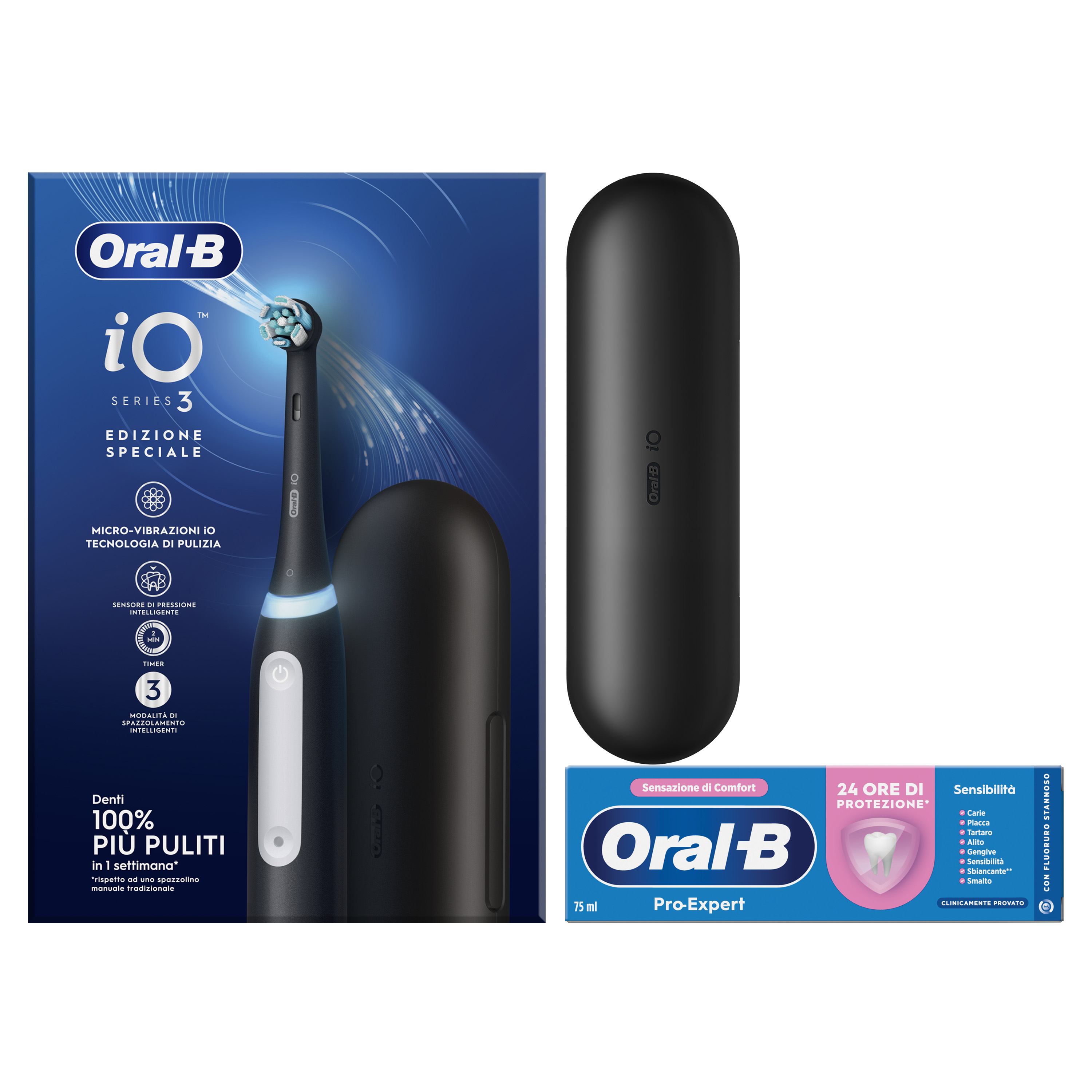 Oral-B Spazzolino Elettrico iO 3 Nero - Tecnologia Avanzata - Sensore di Pressione - Immagine 21