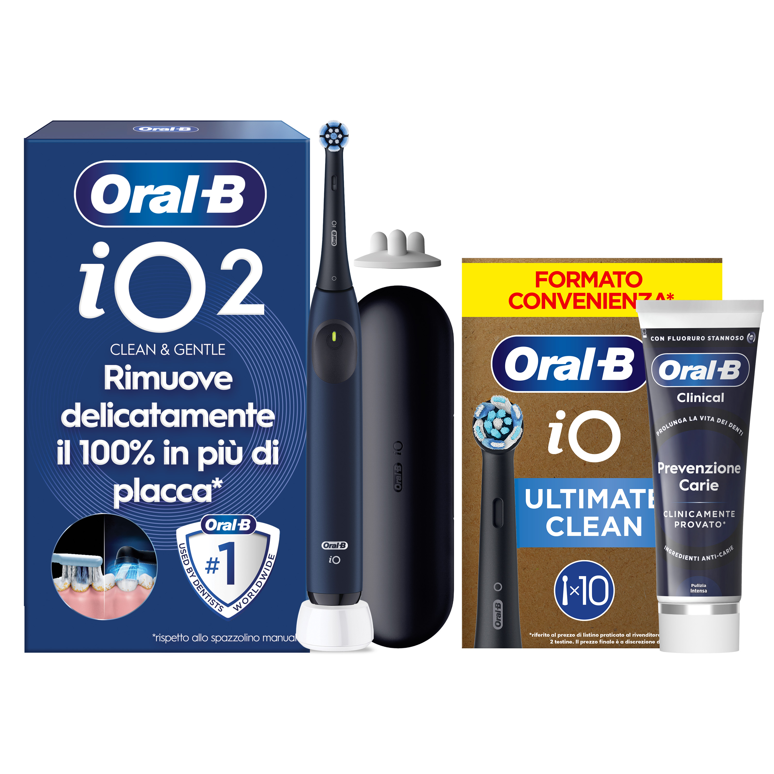 Oral-B iO 2 Spazzolino Elettrico Nero con 1 Testina e Custodia da Viaggio, 3 Modalità di Pulizia e Dentifricio Advanced Rigenera Smalto - Immagine 12