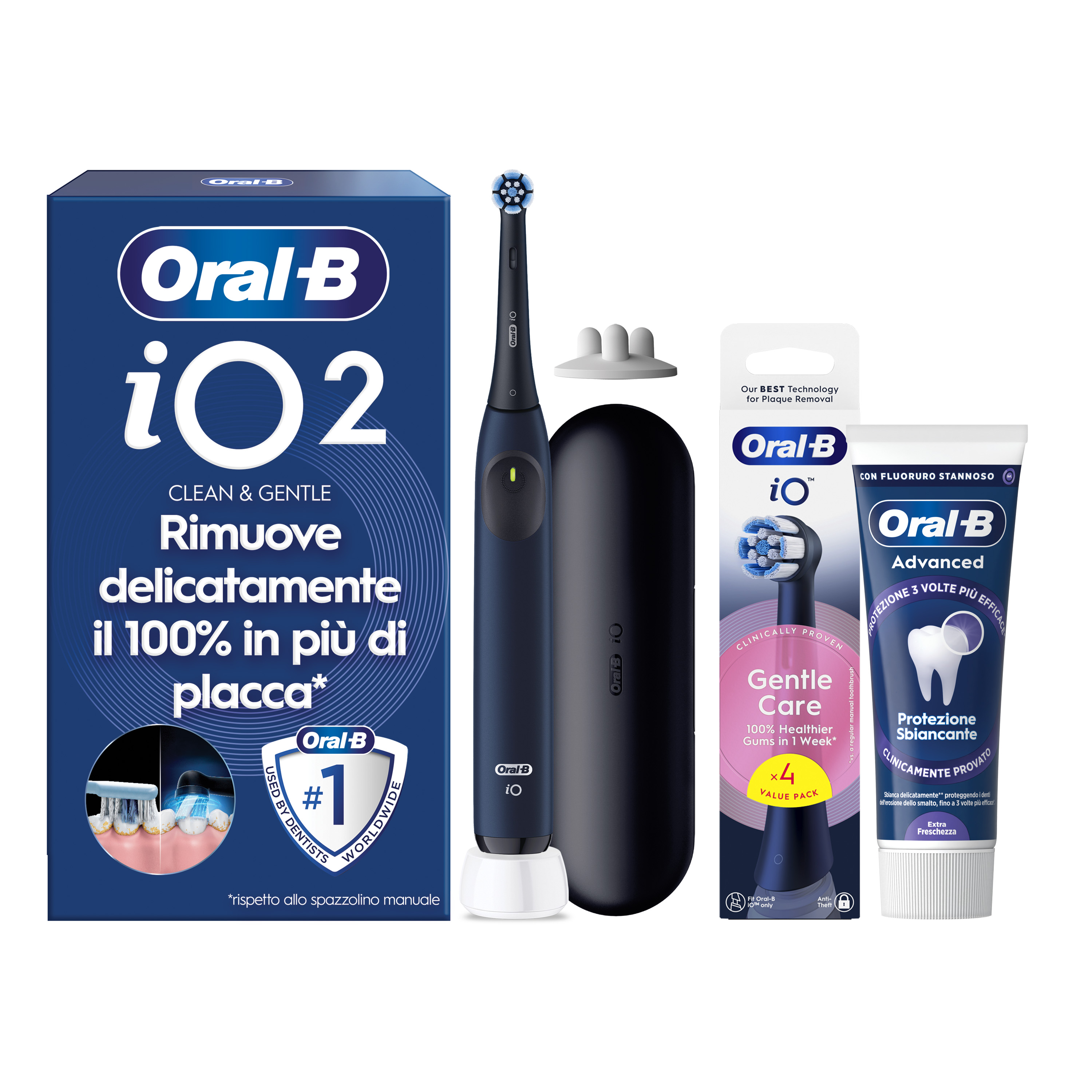 Oral-B iO 2 Spazzolino Elettrico Nero con 1 Testina e Custodia da Viaggio, 3 Modalità di Pulizia e Dentifricio Advanced Rigenera Smalto - Immagine 22