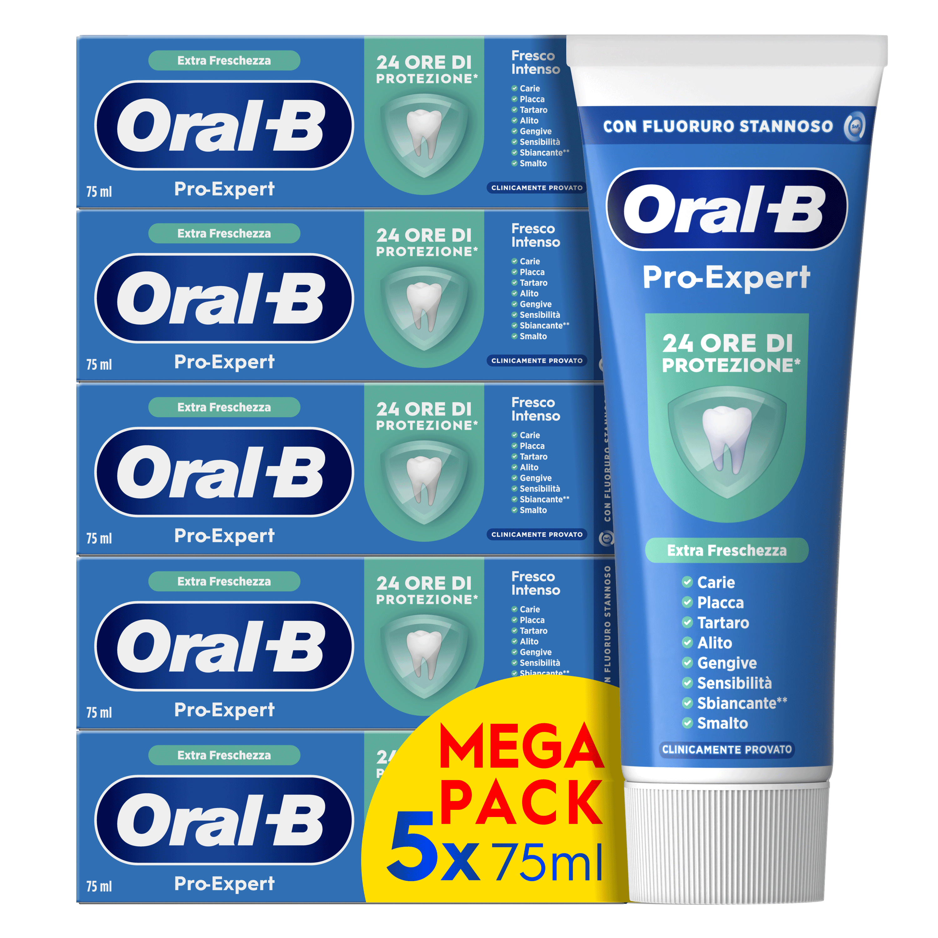 Oral-B Dentifricio Oral-B Pro-Expert Fresco Intenso (5X75ml)