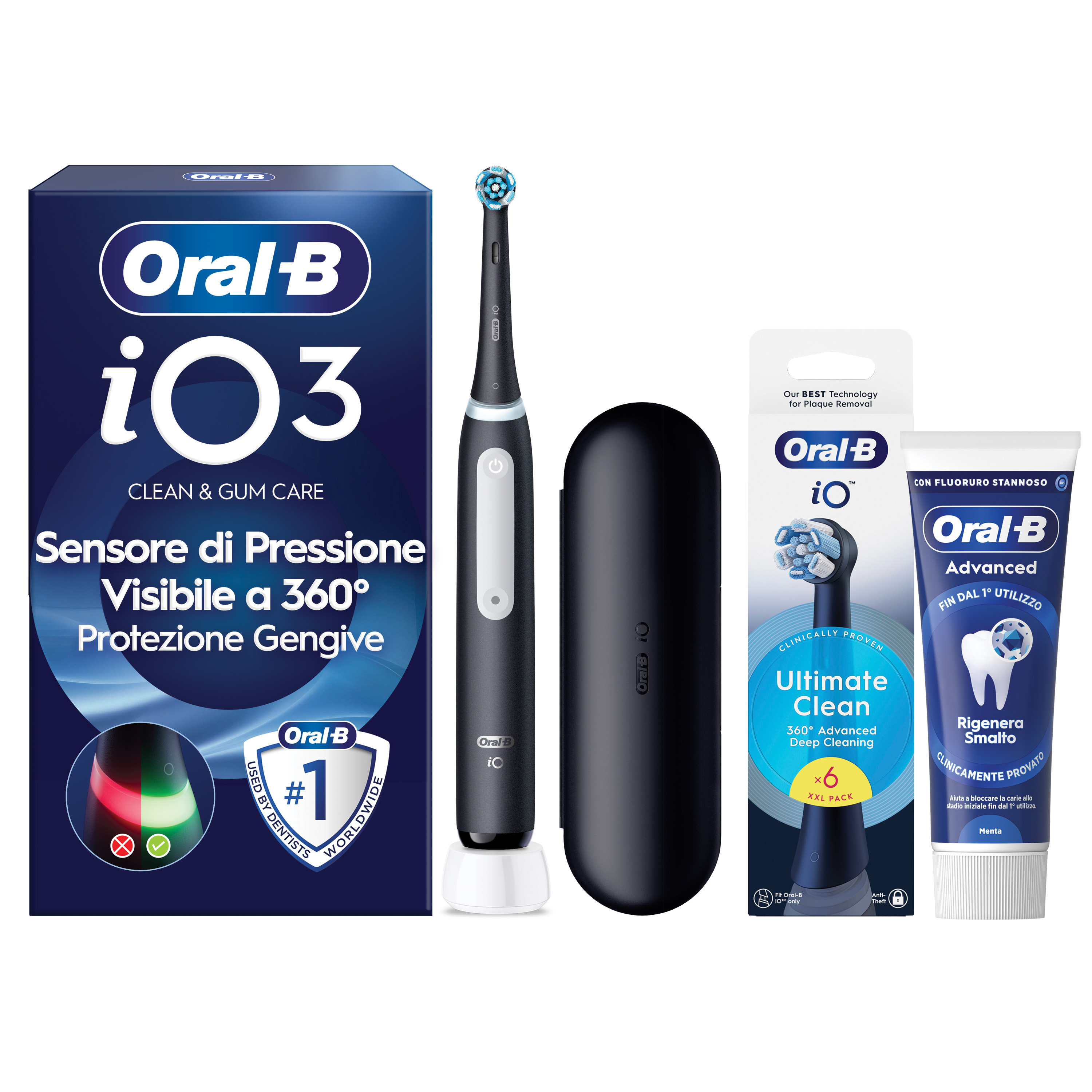 Oral-B Spazzolino Elettrico iO 3 Nero - Tecnologia Avanzata - Sensore di Pressione - Immagine 10