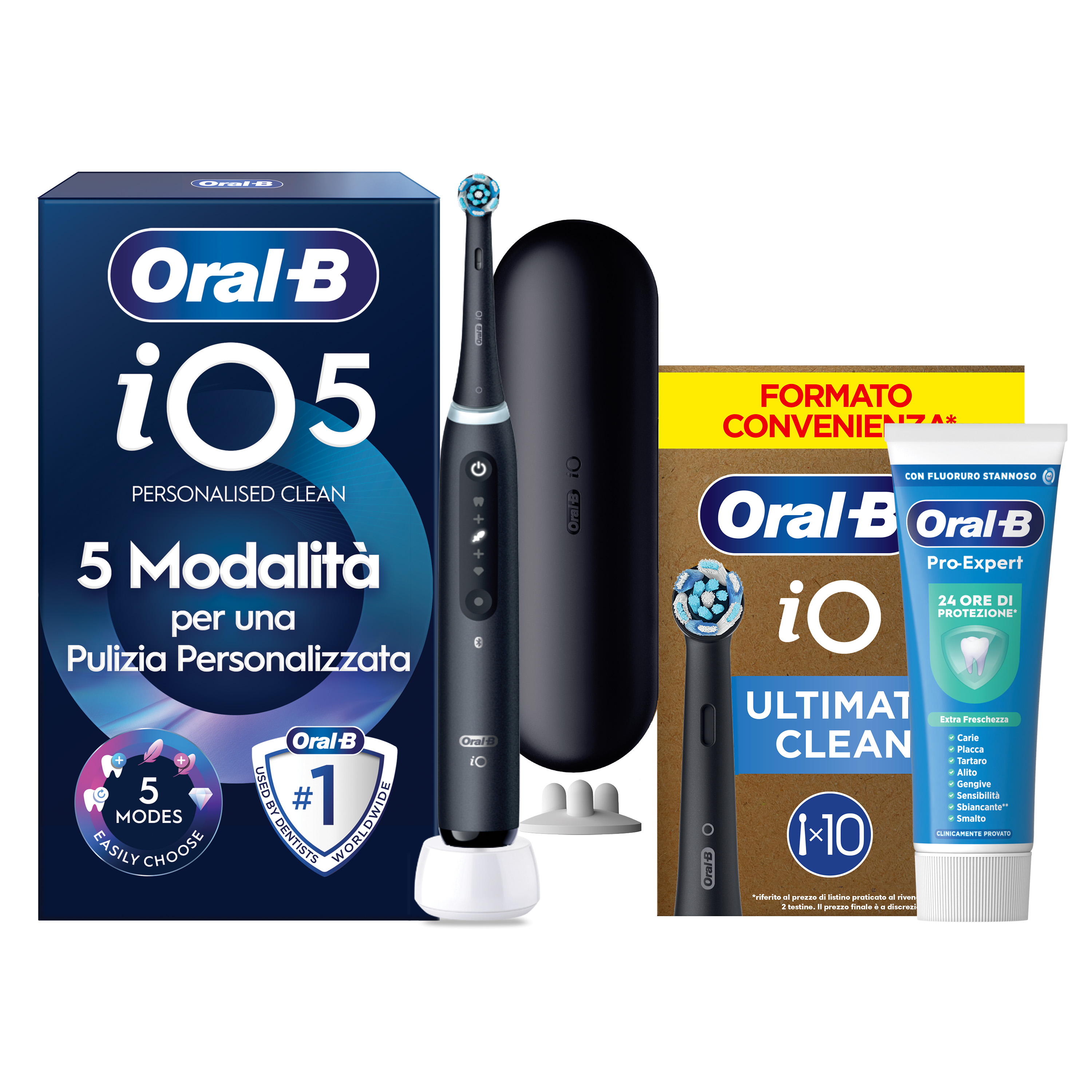 Oral-B iO 5 Spazzolino Elettrico Nero con 3 Testine Ultimate Clean e Custodia da Viaggio, 5 Modalità di Pulizia e Dentifricio Anti-Tartaro - Immagine 34