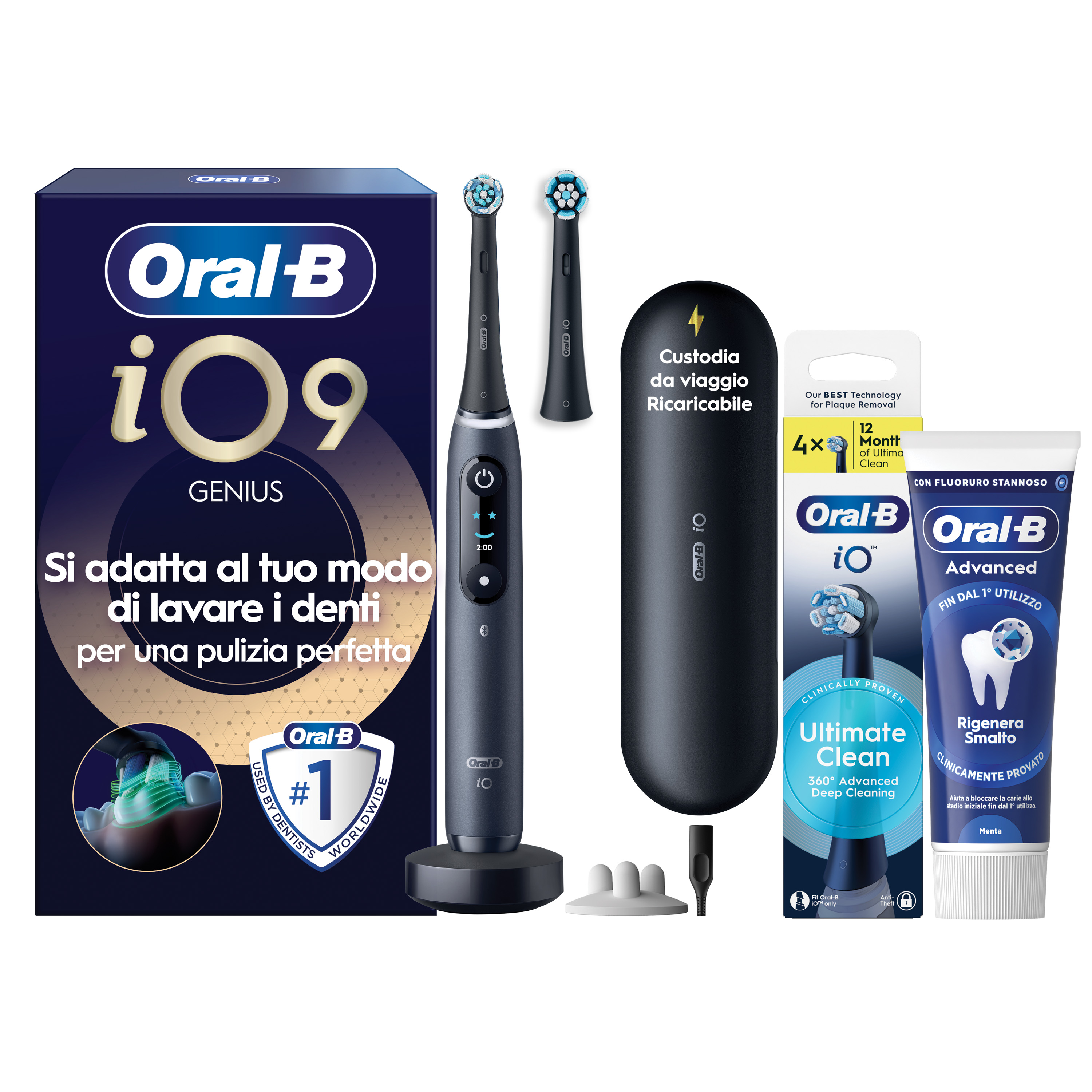 Oral-B - Procter & Gamble Io 9 Black Spazzolino Elettrico + 2 Refill - Immagine 22