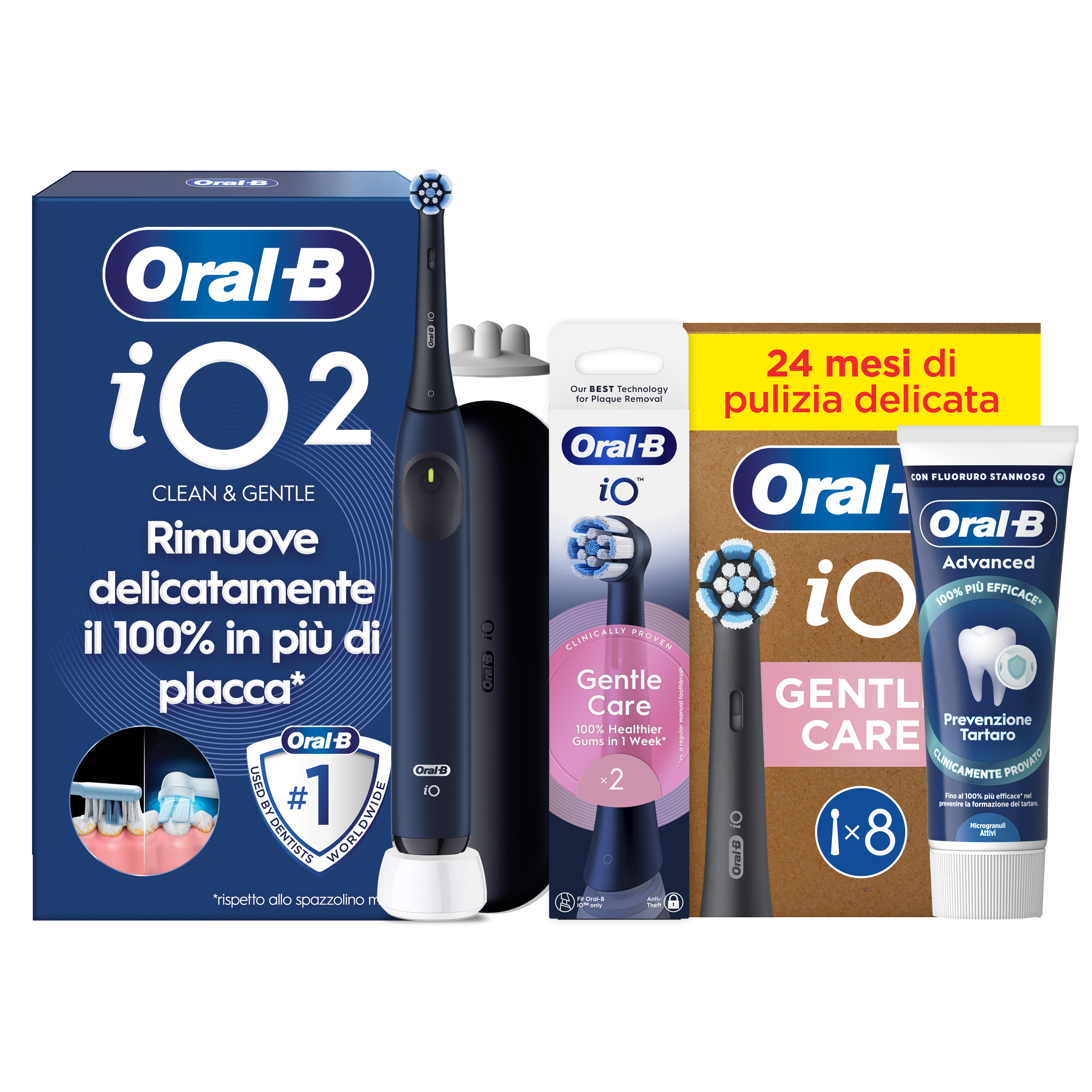 Oral-B iO 2 Spazzolino Elettrico Nero con 1 Testina e Custodia da Viaggio, 3 Modalità di Pulizia e Dentifricio Advanced Rigenera Smalto - Immagine 26
