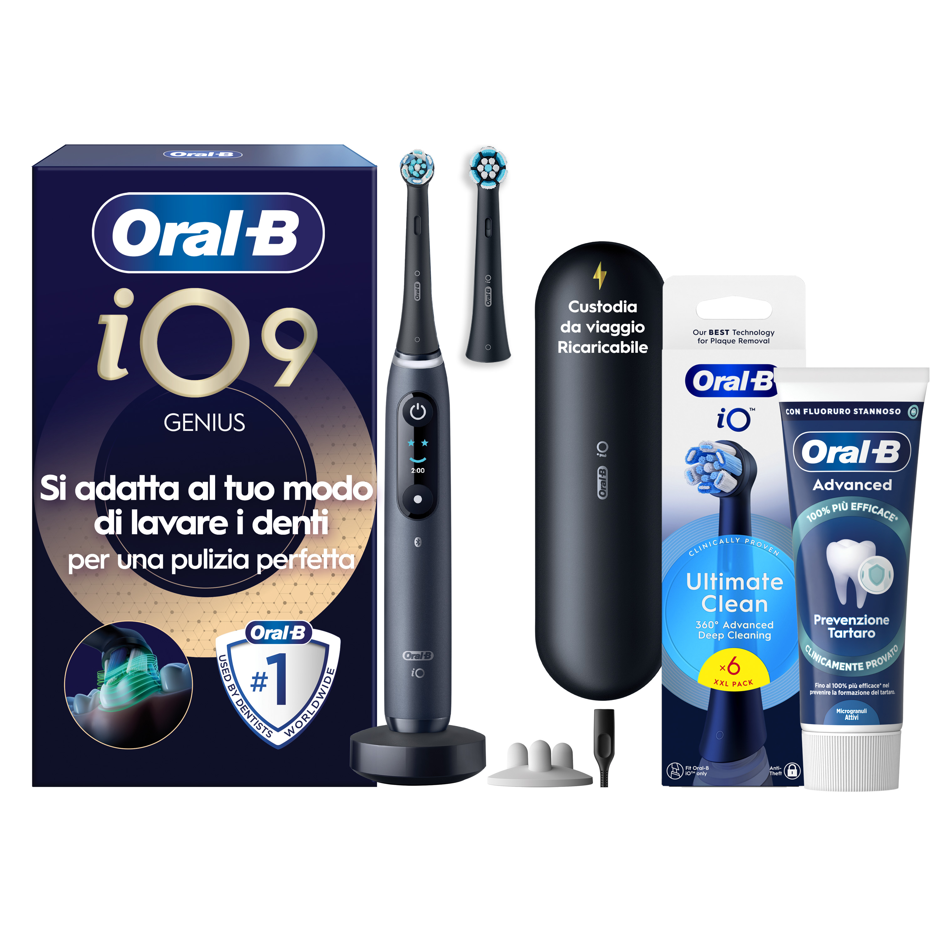 Oral-B - Procter & Gamble Io 9 Black Spazzolino Elettrico + 2 Refill - Immagine 37