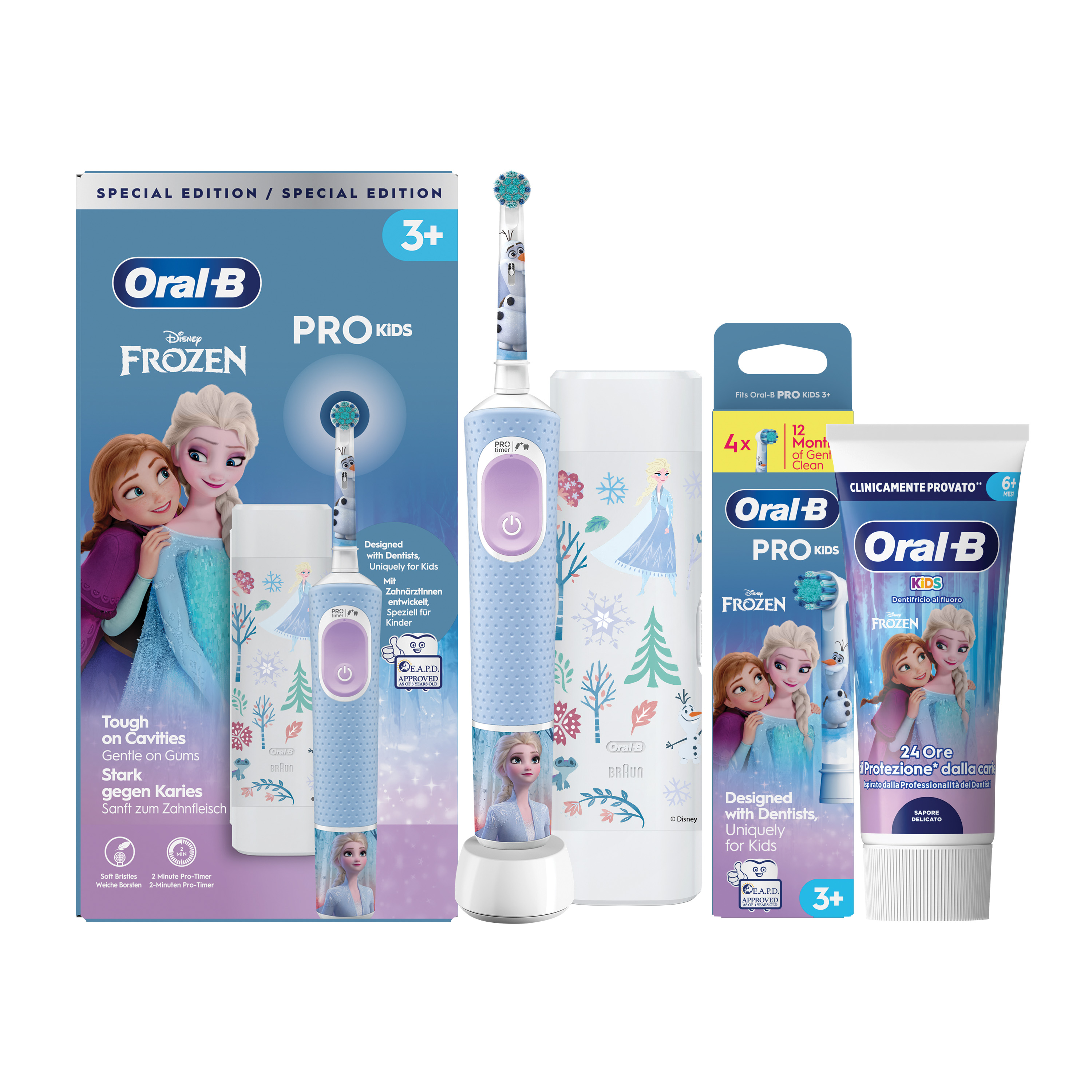 Oral-B Vitality Pro Frozen Spazzolino Elettrico per Bambini Rotante-Oscillante Nero/Grigio - Immagine 7