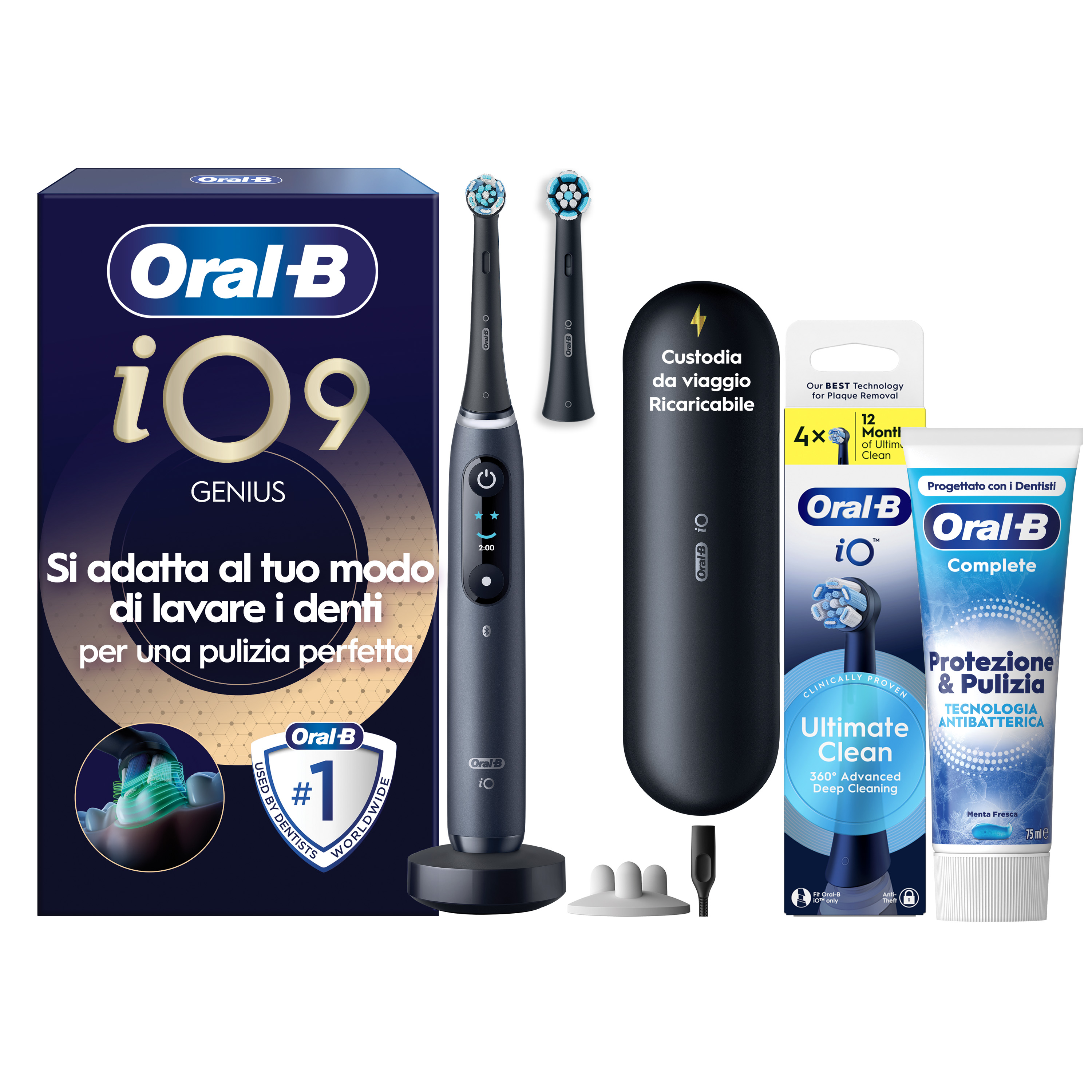 Oral-B - Procter & Gamble Io 9 Black Spazzolino Elettrico + 2 Refill - Immagine 34