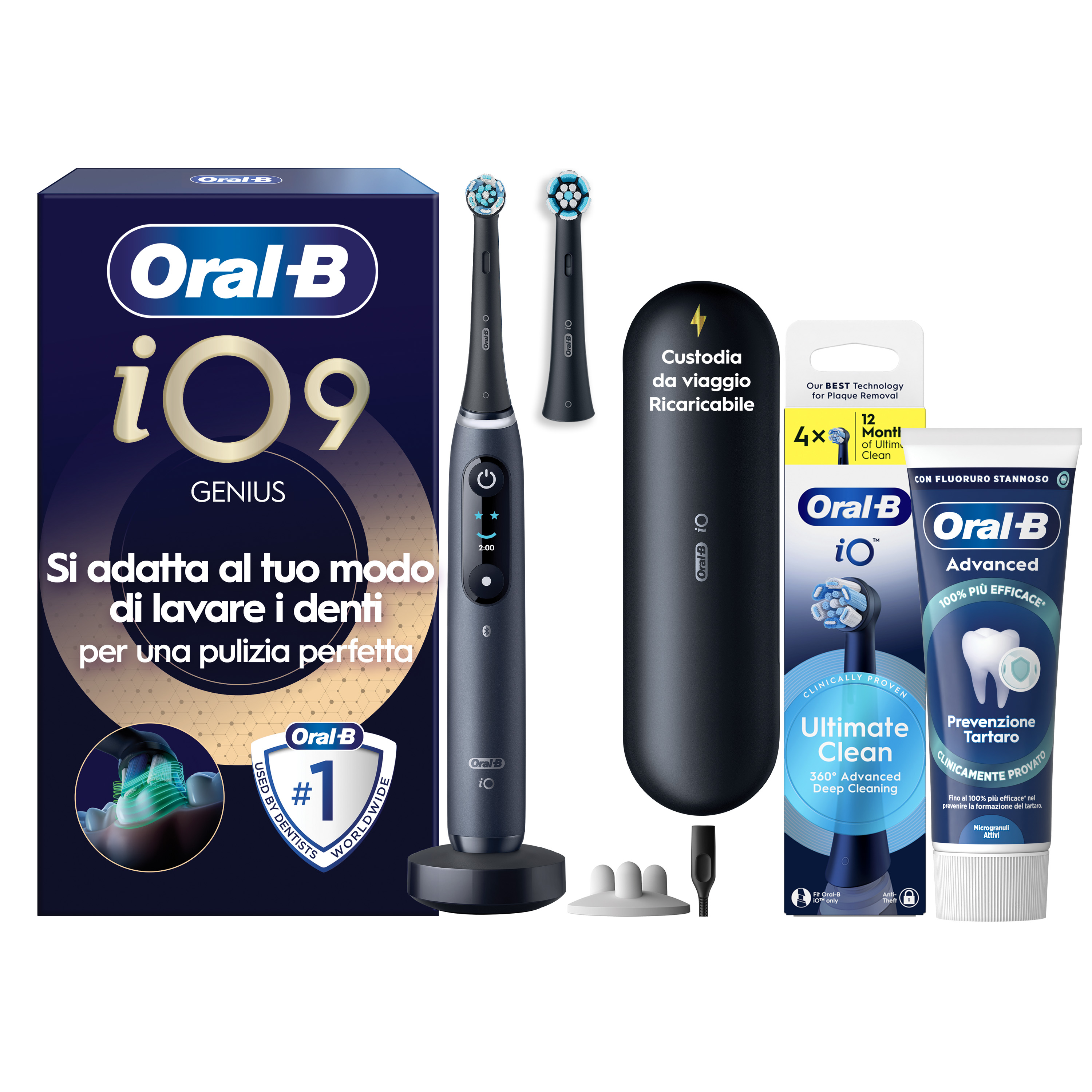 Oral-B - Procter & Gamble Io 9 Black Spazzolino Elettrico + 2 Refill - Immagine 35