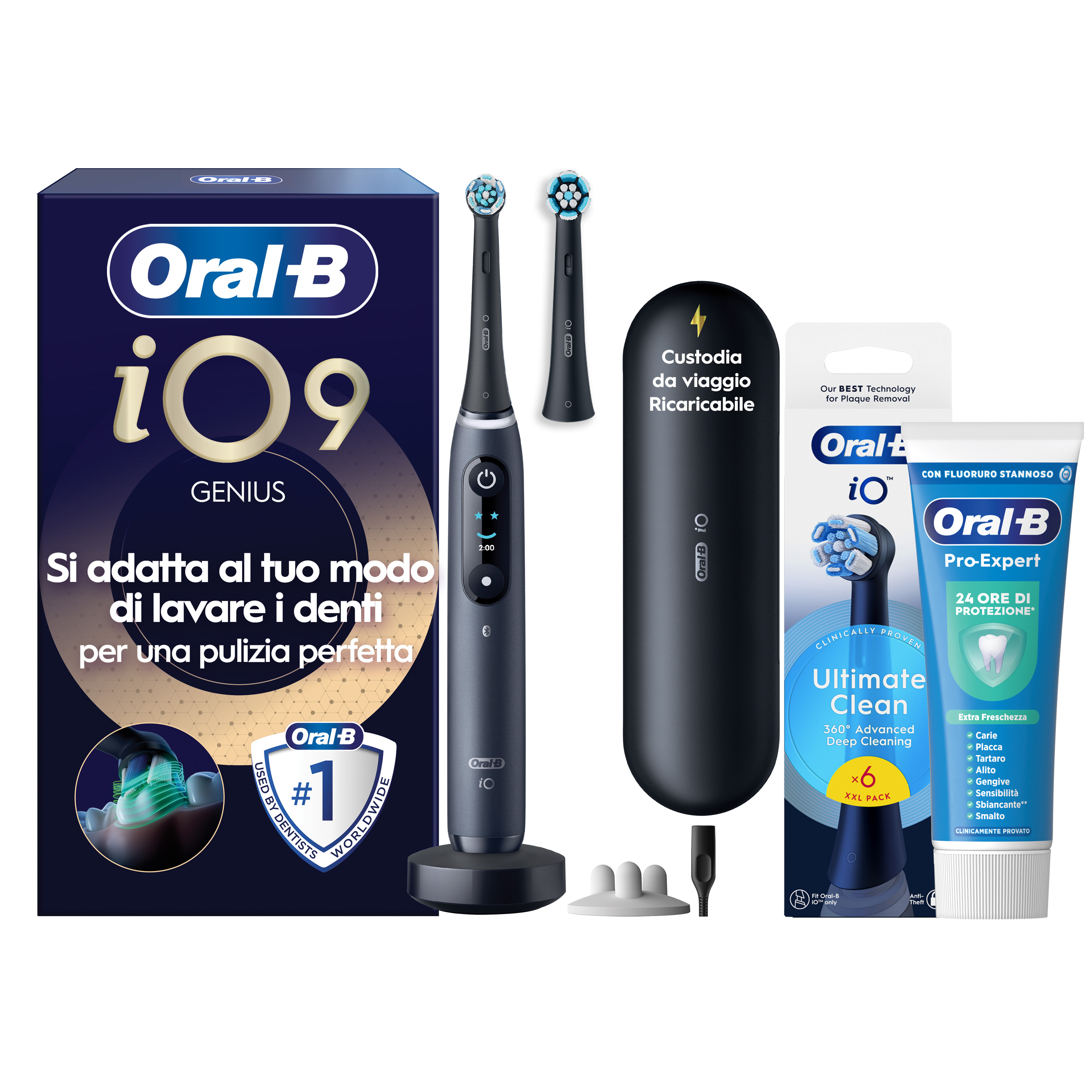 Oral-B - Procter & Gamble Io 9 Black Spazzolino Elettrico + 2 Refill - Immagine 25