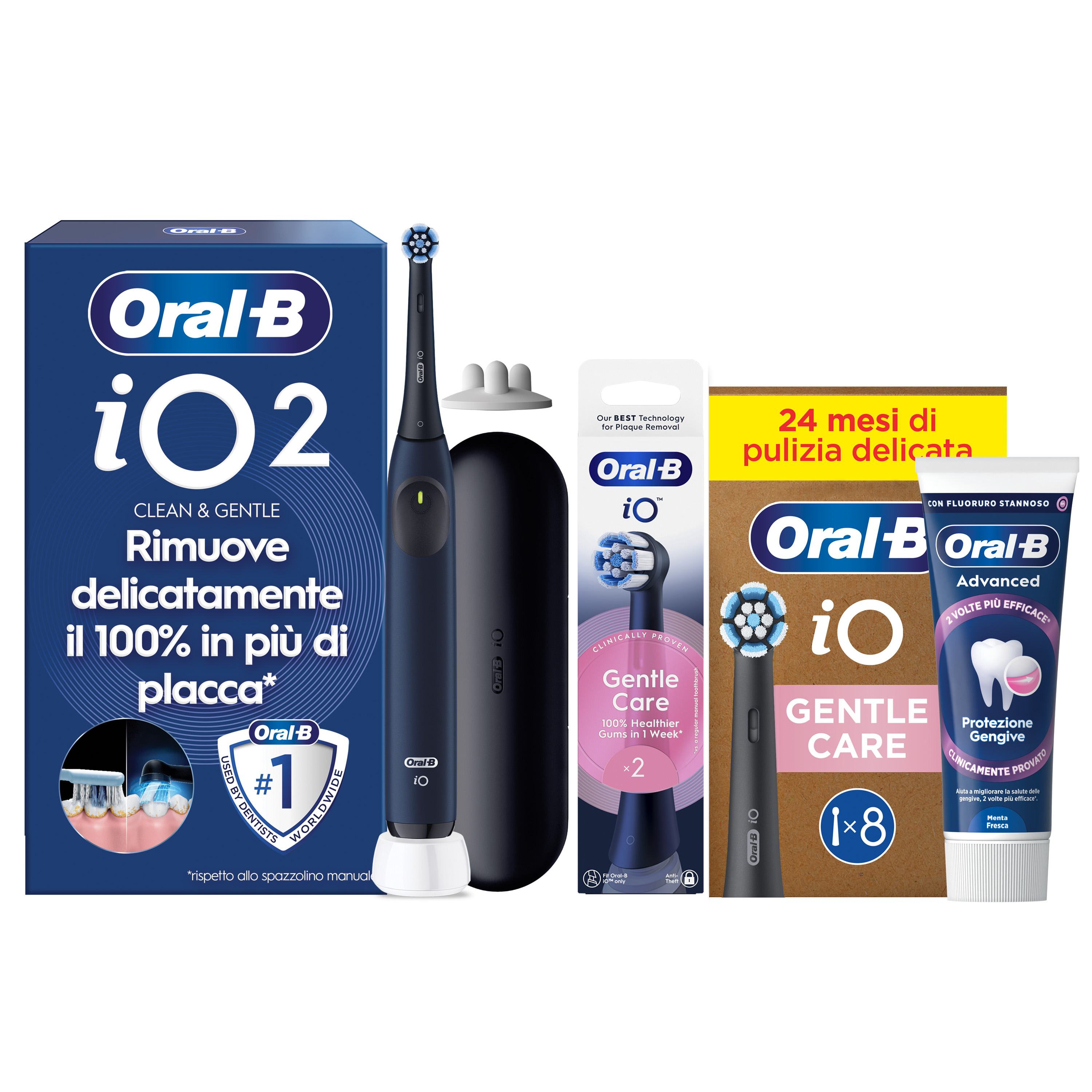 Oral-B iO 2 Spazzolino Elettrico Nero con 1 Testina e Custodia da Viaggio, 3 Modalità di Pulizia e Dentifricio Advanced Rigenera Smalto - Immagine 11