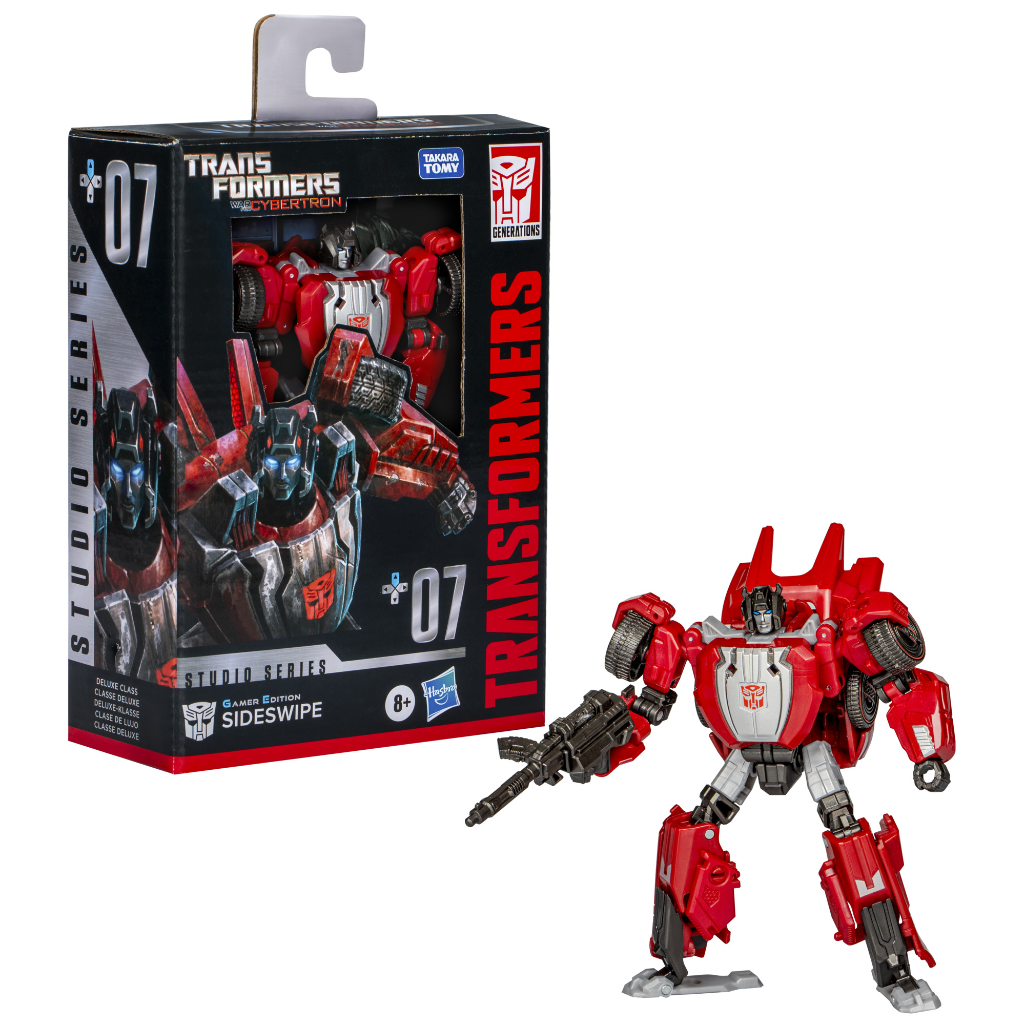 Transformers Toys Studio Series Deluxe Transformers War for Cybertron 07 Gamer Edition Sideswipe 4.5 inch Converting Action Figure 8 Hasbro Pulse