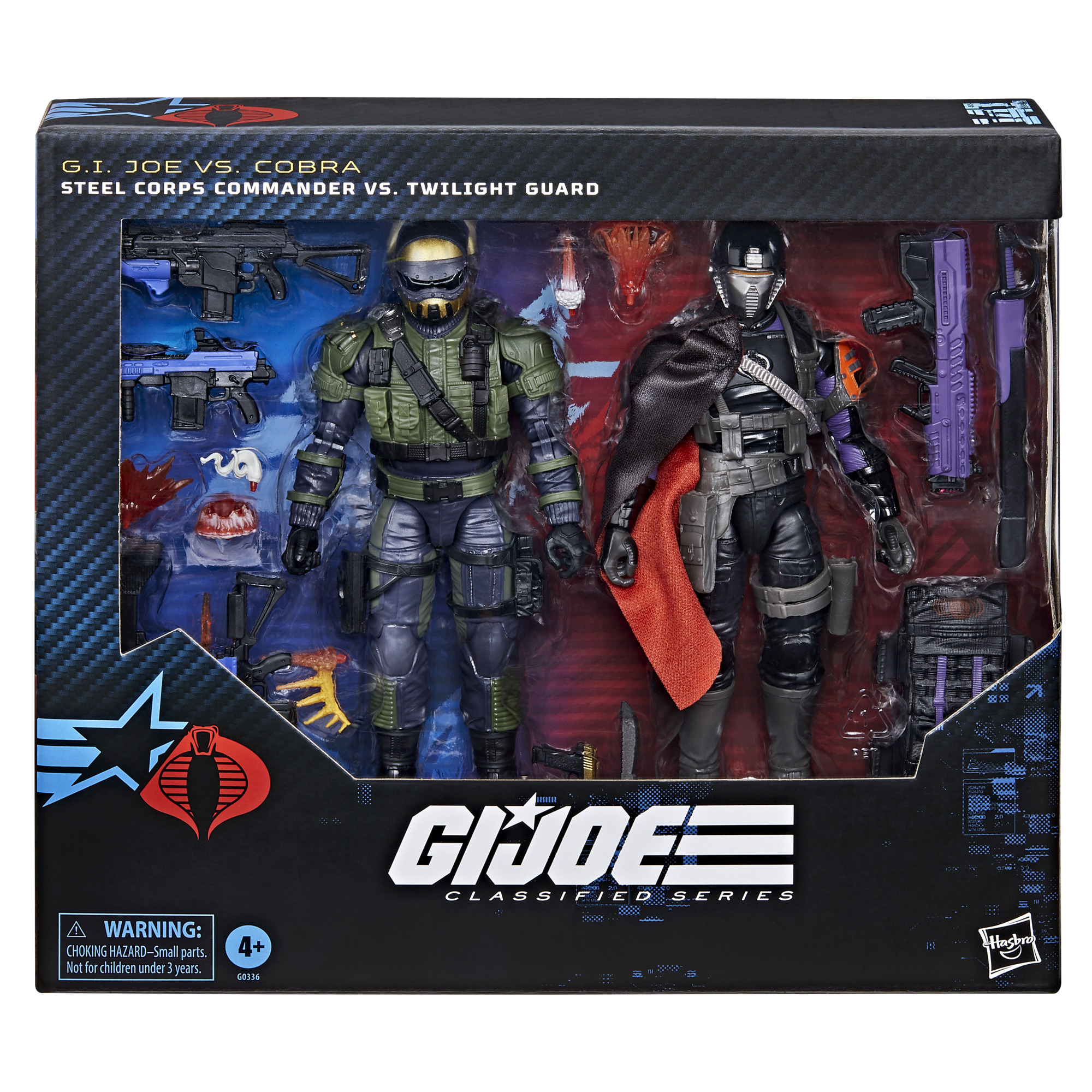 G.I. Joe Classified Series #141, Steel Corps Commander Vs. Twilight Guard,  2 Collectible 6 Inch Action Figures with 34 Accessories | Hasbro Pulse