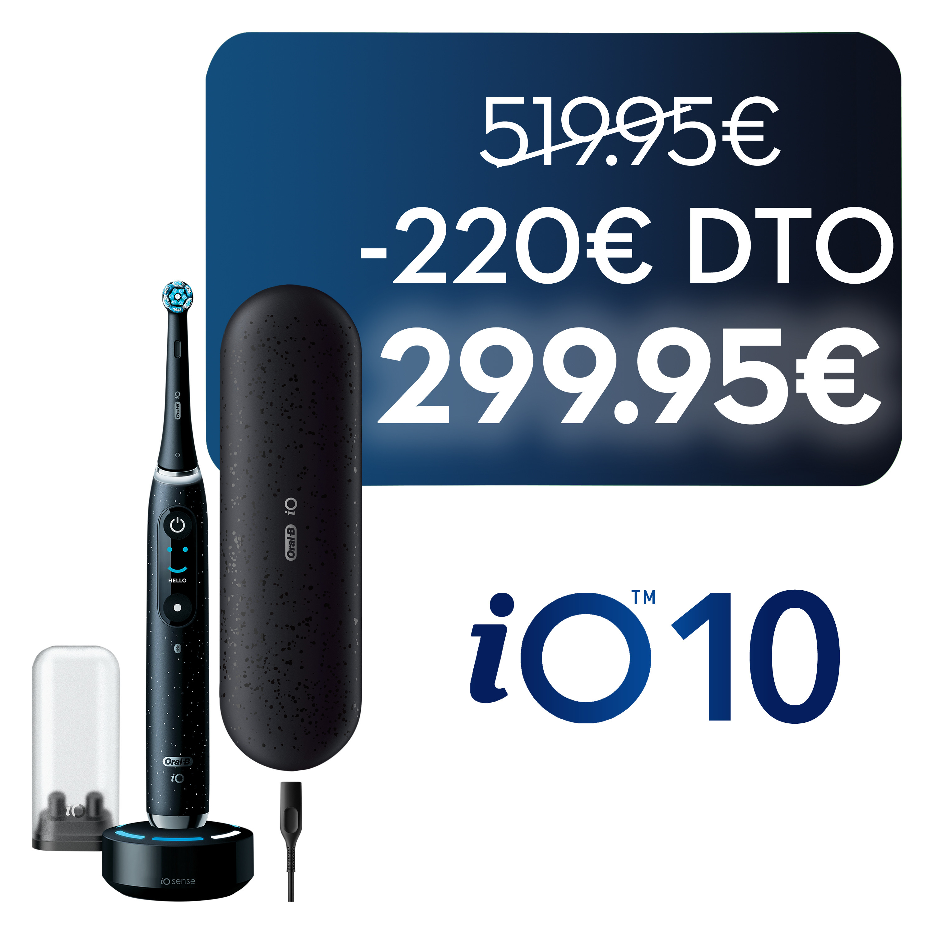 Oral-B iO 10 Cepillo Eléctrico Negro con 1 Cabezal