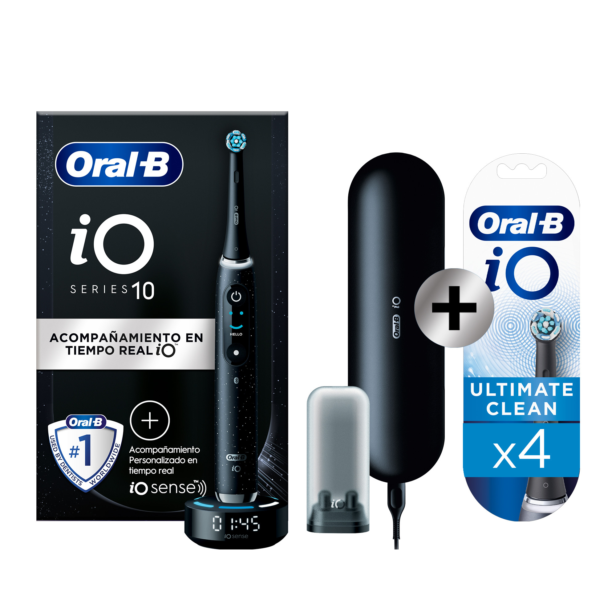 Oral-B iO 10 Cepillo Eléctrico negro con 1 + 4 Recambios