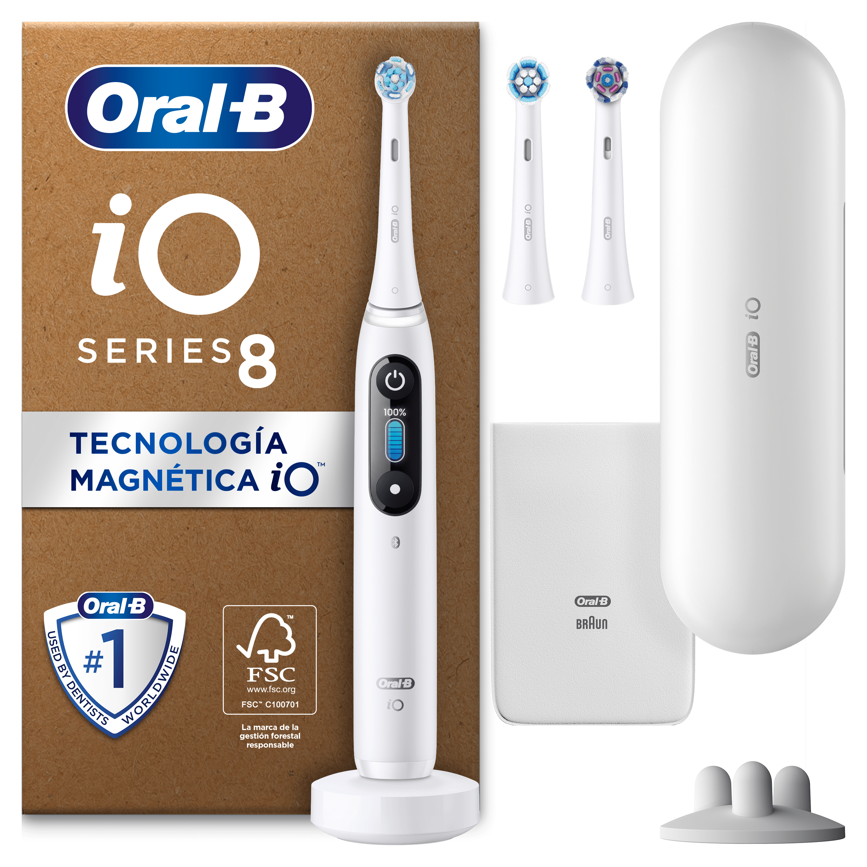 Oral-B iO 8 Pack de Cepillo Eléctrico con 3 Recambios