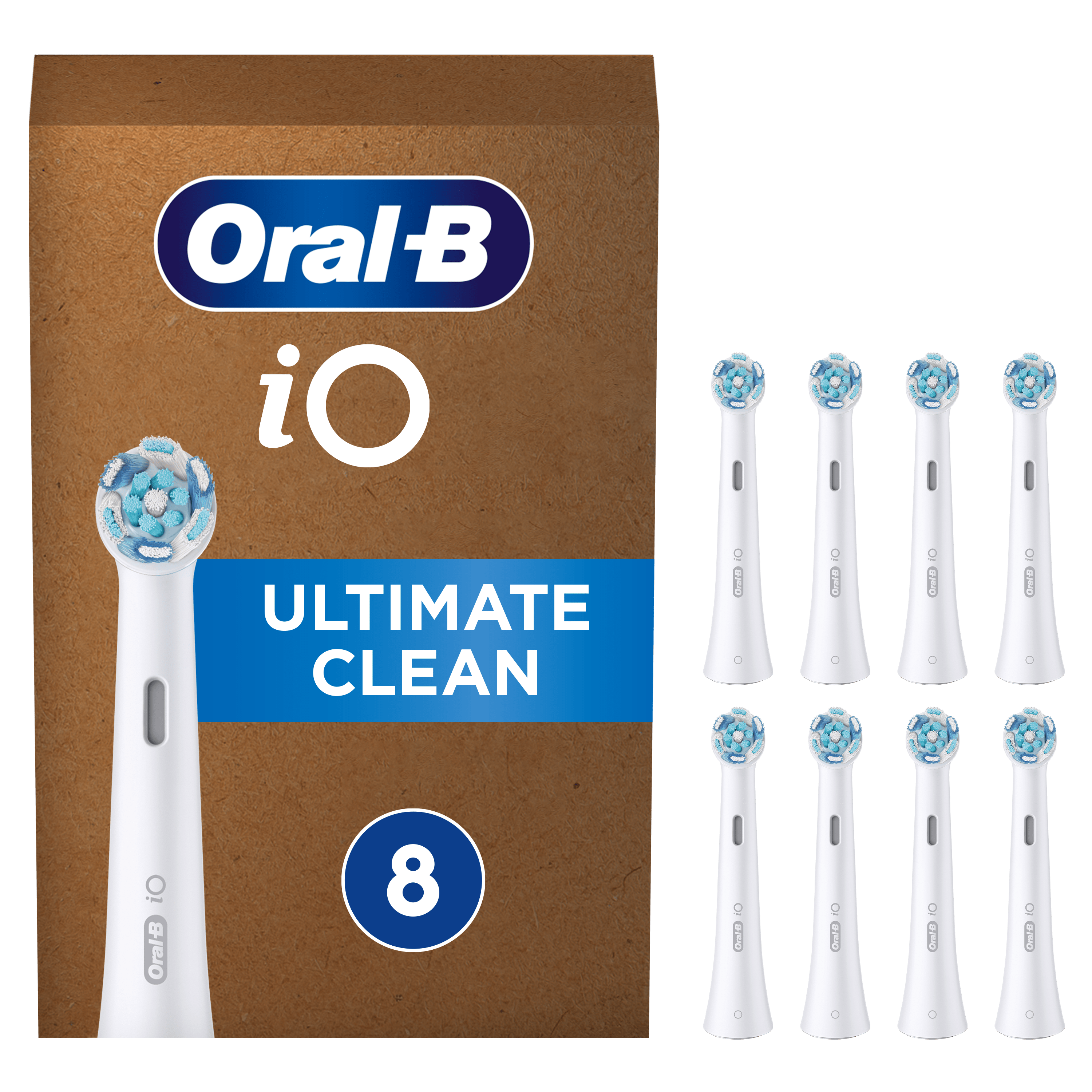 Oral-B iO Recambios Ultimate Clean en Blanco - Pack de 8