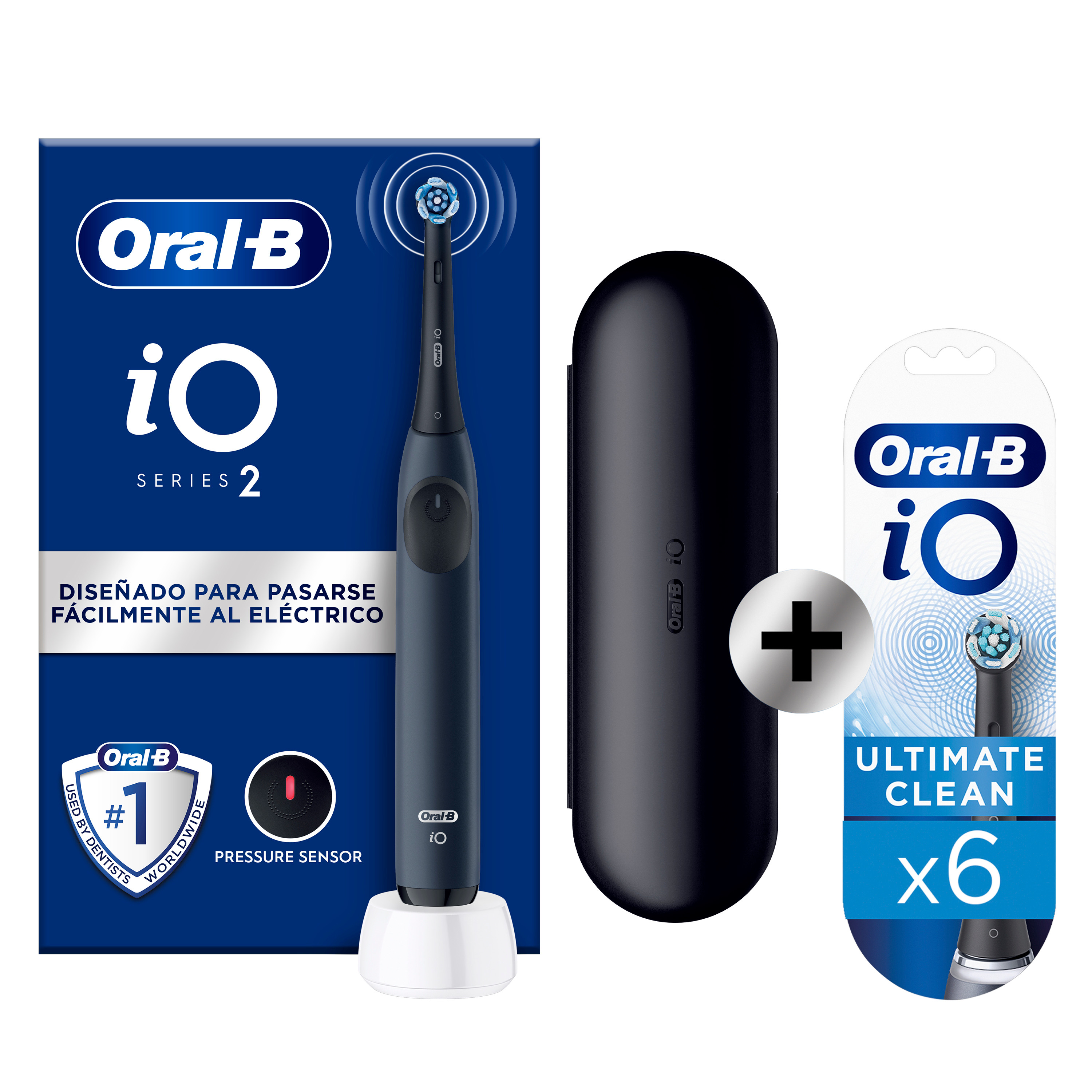 Oral-B iO 2 Cepillo Eléctrico Serie Azul Océano con 1+6 recambios, Edición Limitada