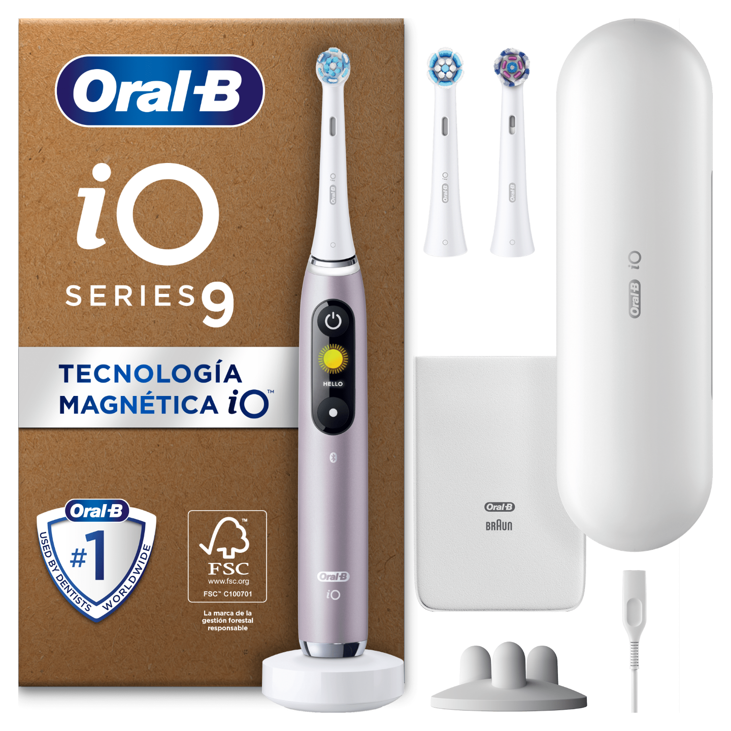 Oral-B iO 9 Pack de Cepillo Eléctrico con 3 Recambios