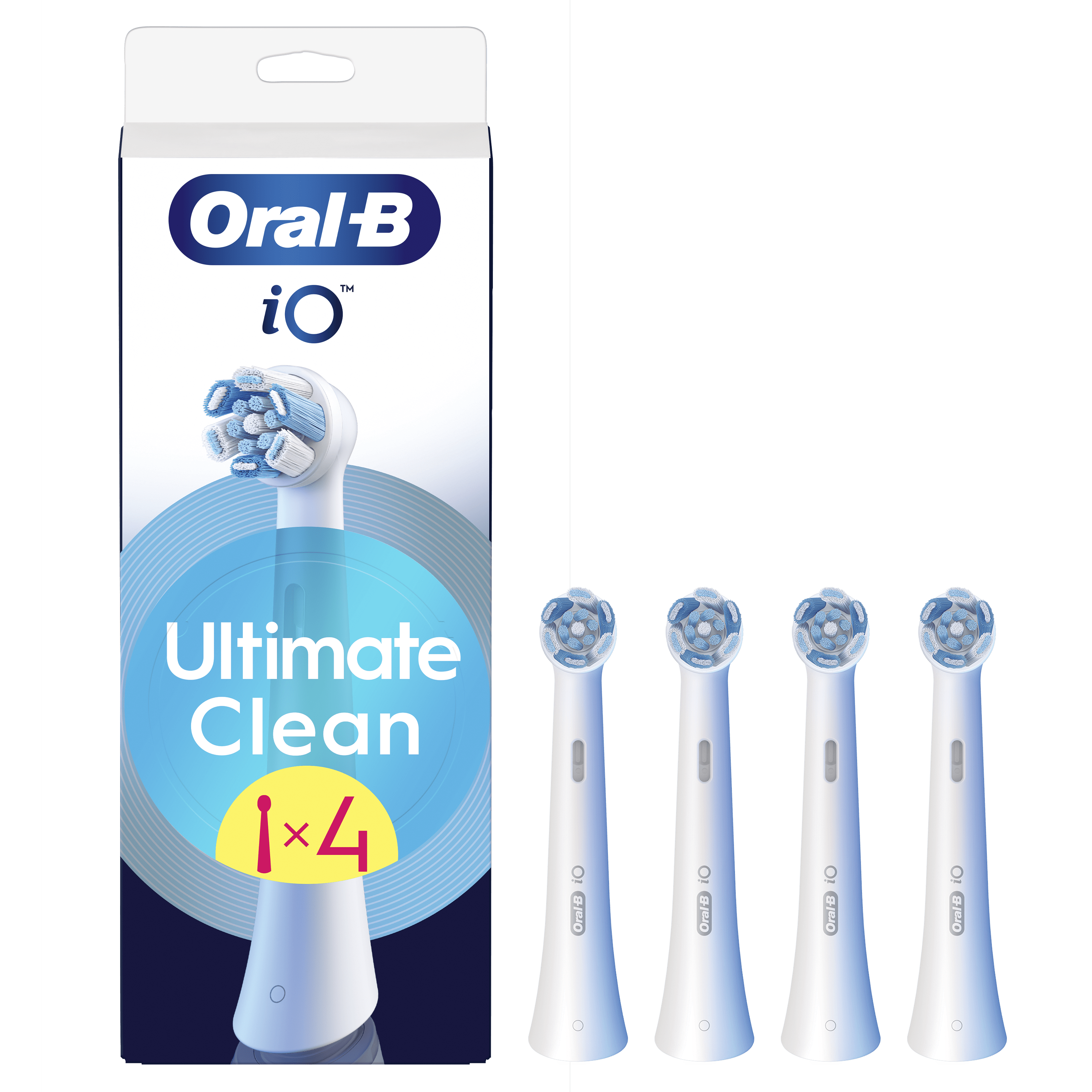 Oral-B iO Recambios Ultimate Clean en Blanco - Pack de 4